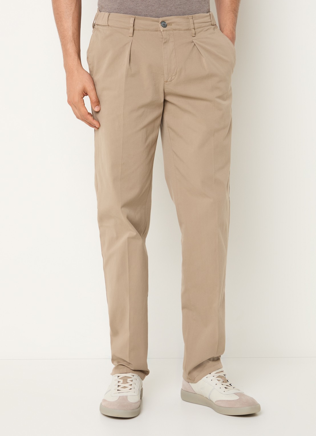 Profuomo Straight fit chino met stretch - detail 4 taupe