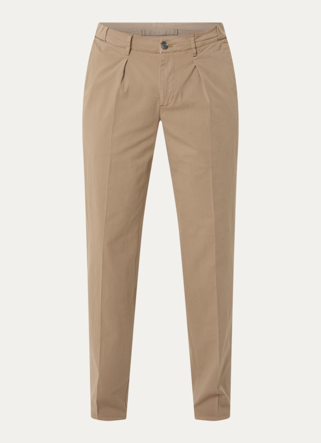 Profuomo Straight fit chino met stretch - voorkant 2 taupe