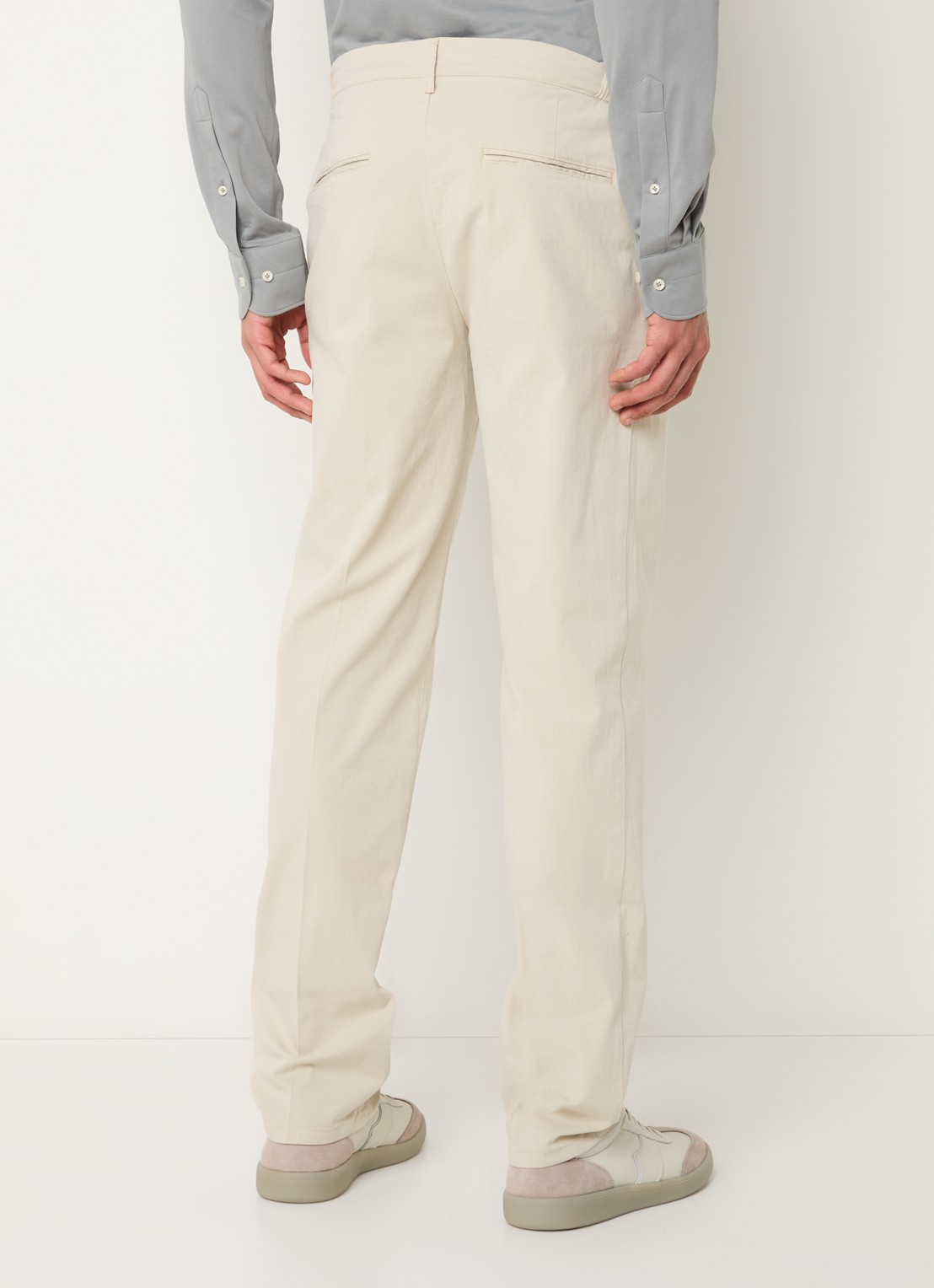 Profuomo Straight fit chino met stretch - achterkant 3 zand