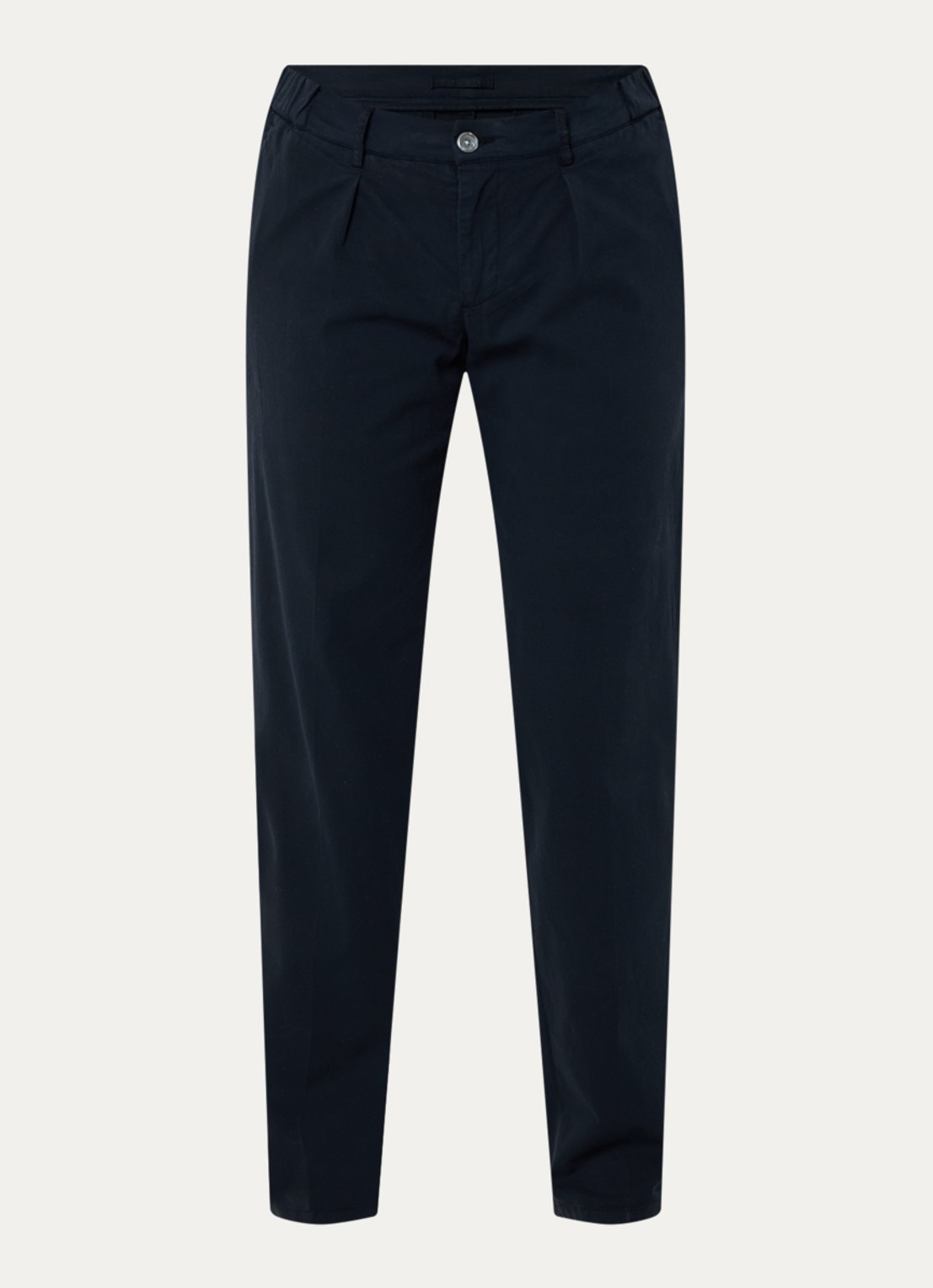 Profuomo Straight fit chino met stretch - voorkant 4 donkerblauw