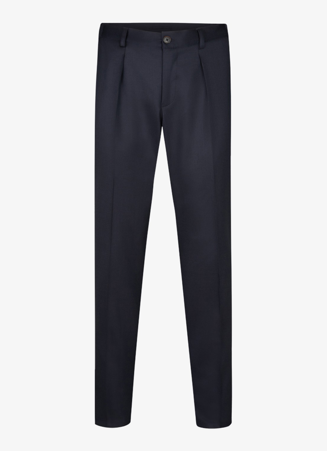 Profuomo Straight fit chino van wol - voorkant donkerblauw