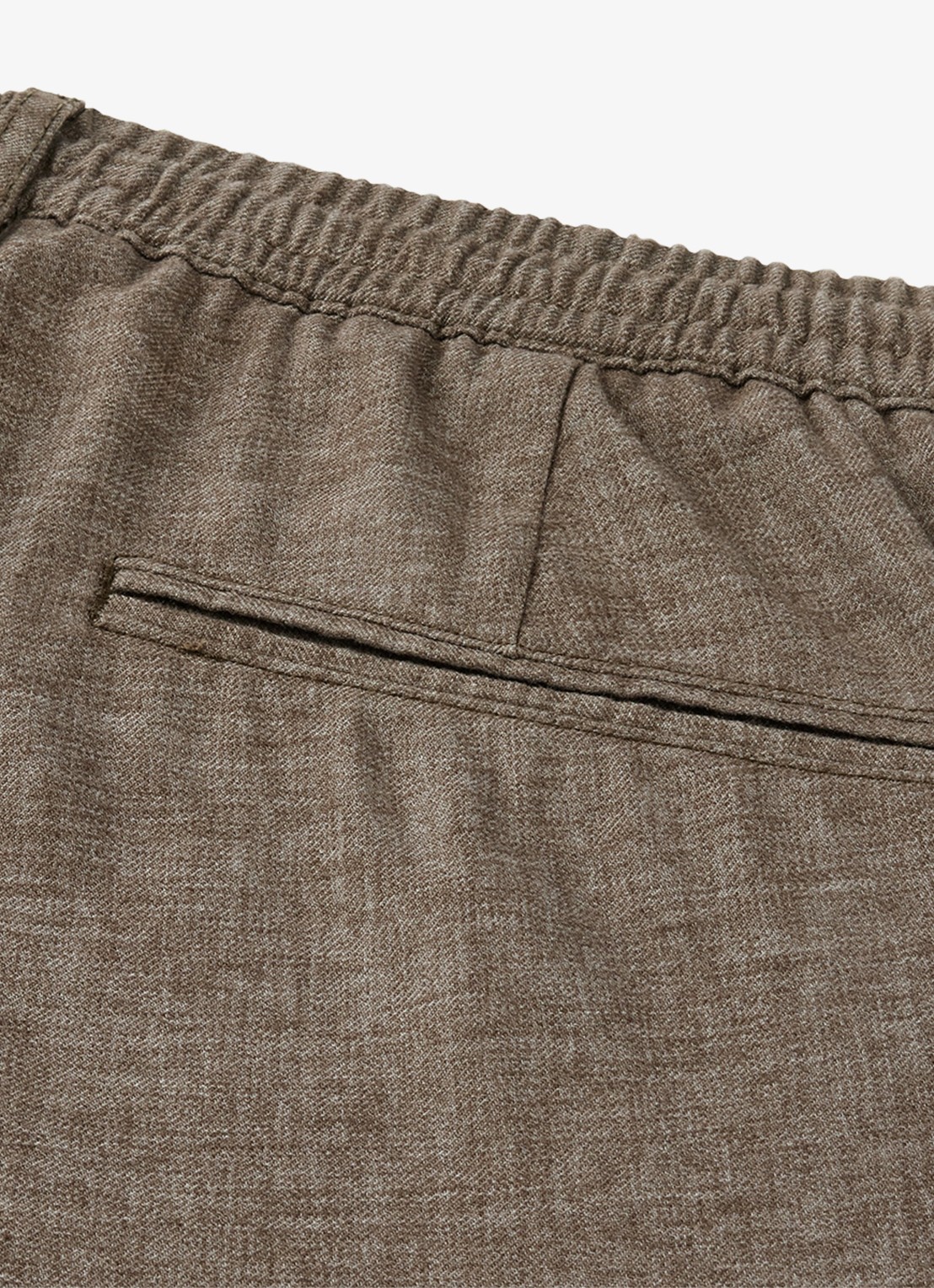 Profuomo Straight fit korte broek in linnenblend - detail 3 bruin