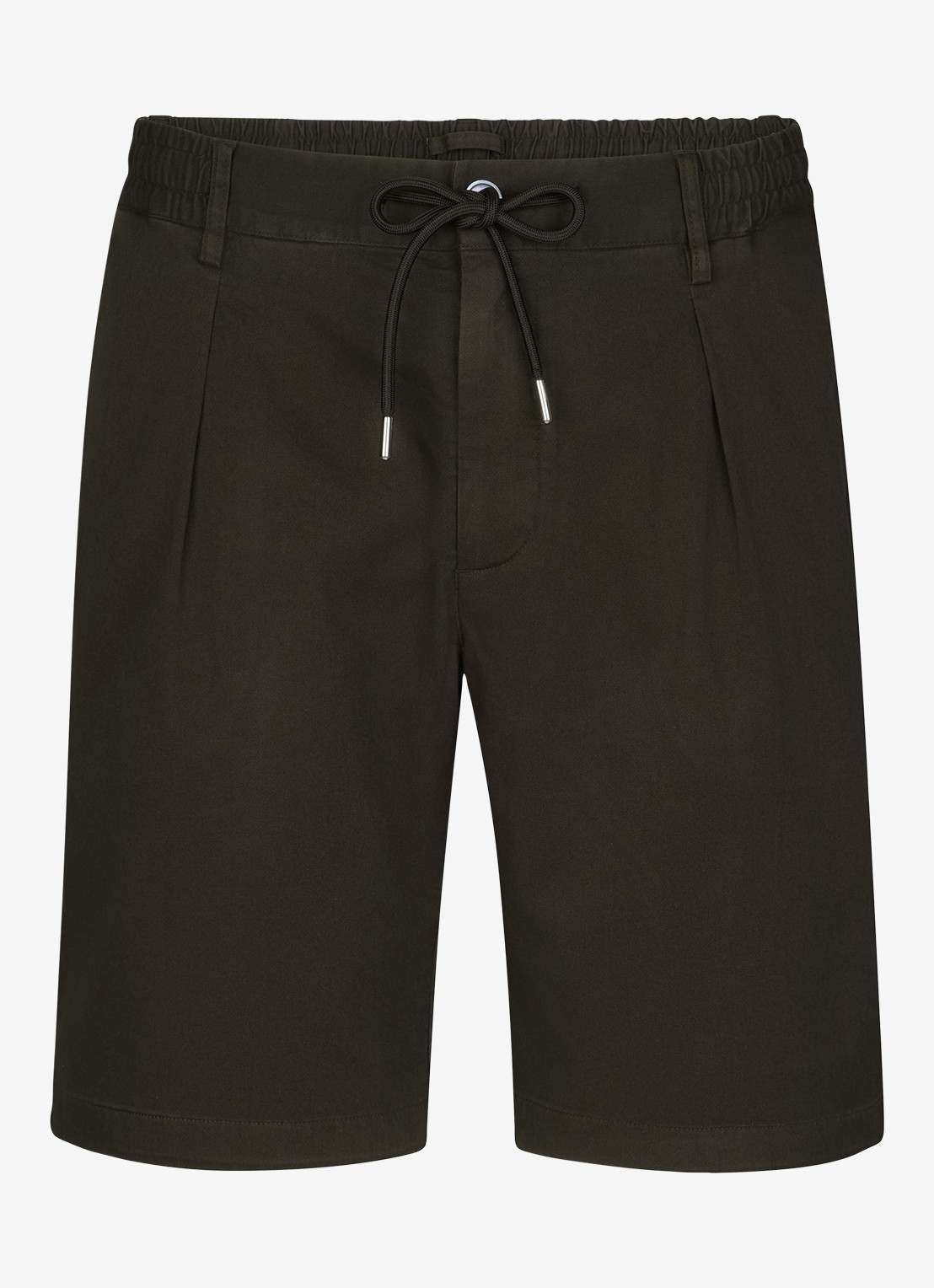 Profuomo Straight fit short met stretch - voorkant 4 donkerbruin