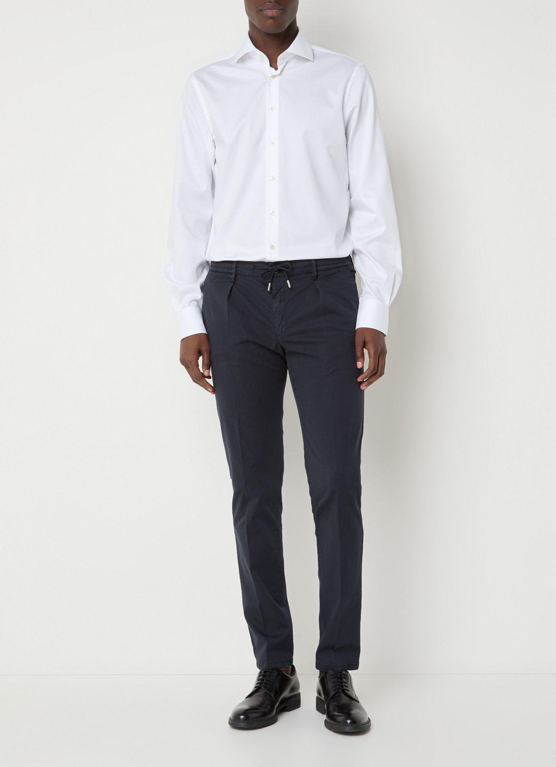 Profuomo Strijkvrij regular fit overhemd - voorkant 2 wit