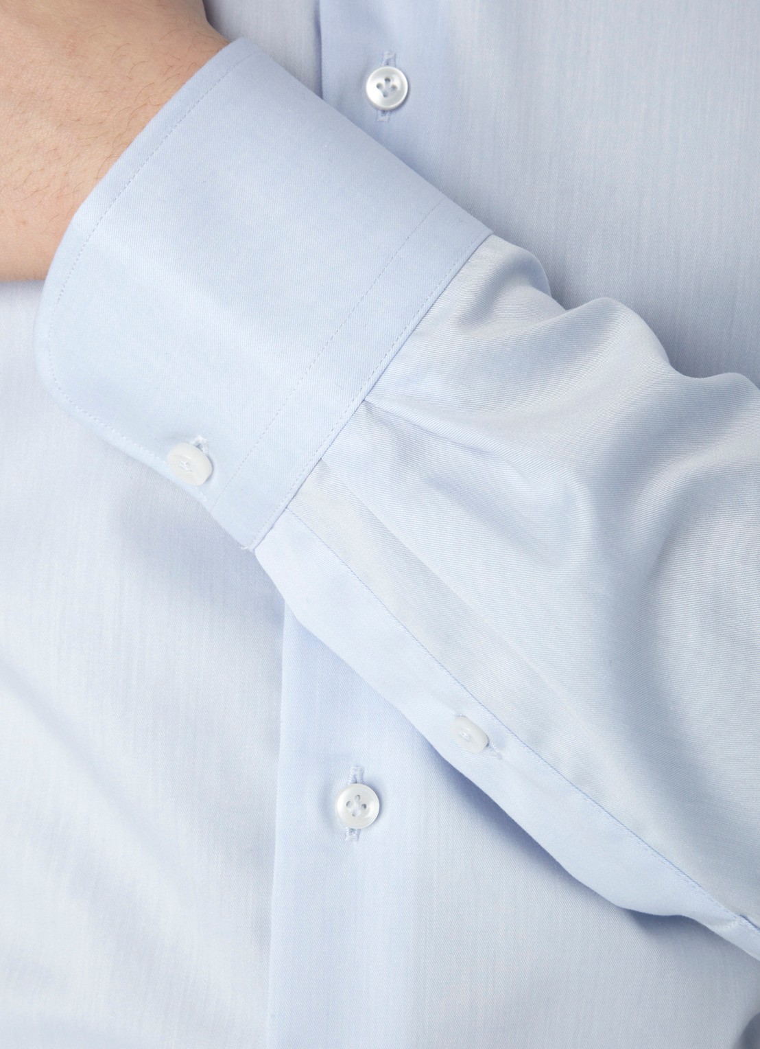 Profuomo Strijkvrij regular fit overhemd - detail 5 lichtblauw