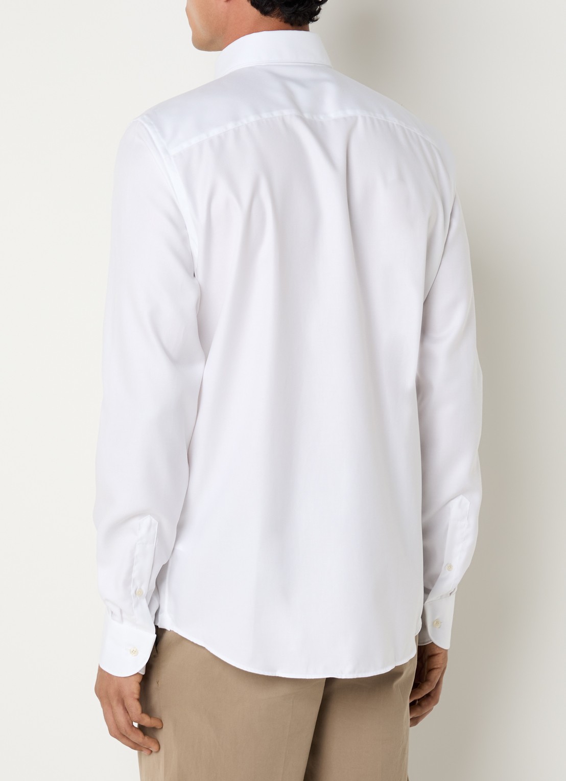 Profuomo Strijkvrij slim fit overhemd - achterkant wit