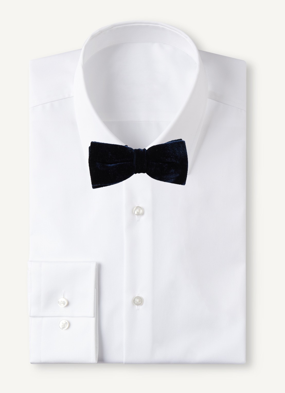 Profuomo Strik van velvet - voorkant 3 donkerblauw