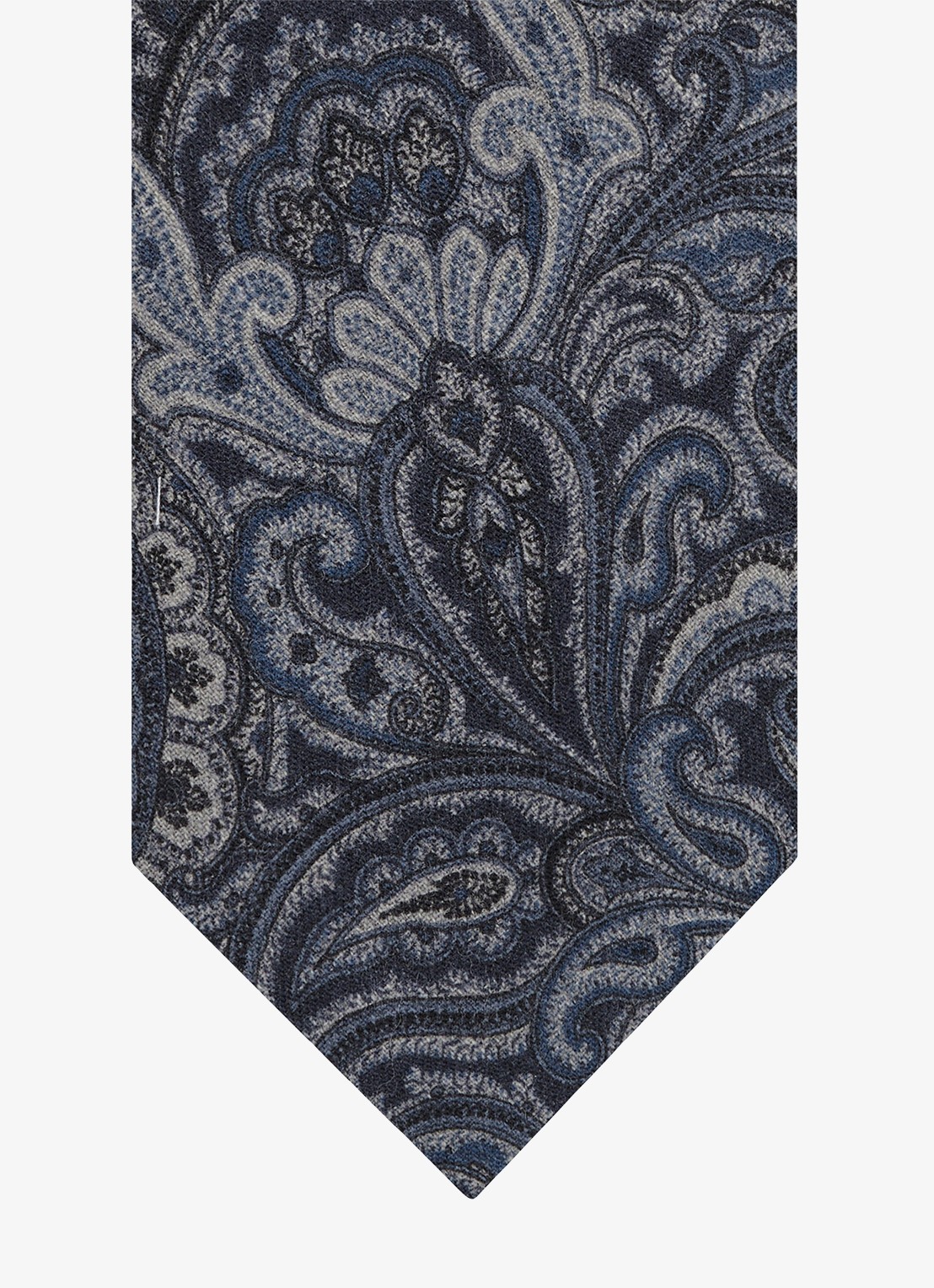 Profuomo Stropdas van wol - detail 2 donkerblauw