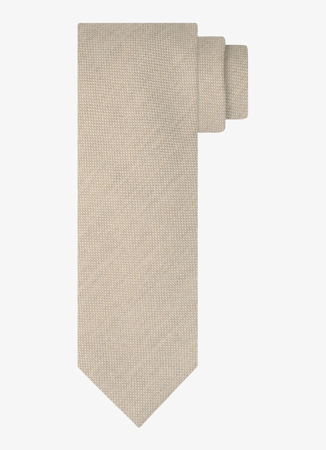 Profuomo Stropdas van wol - voorkant beige