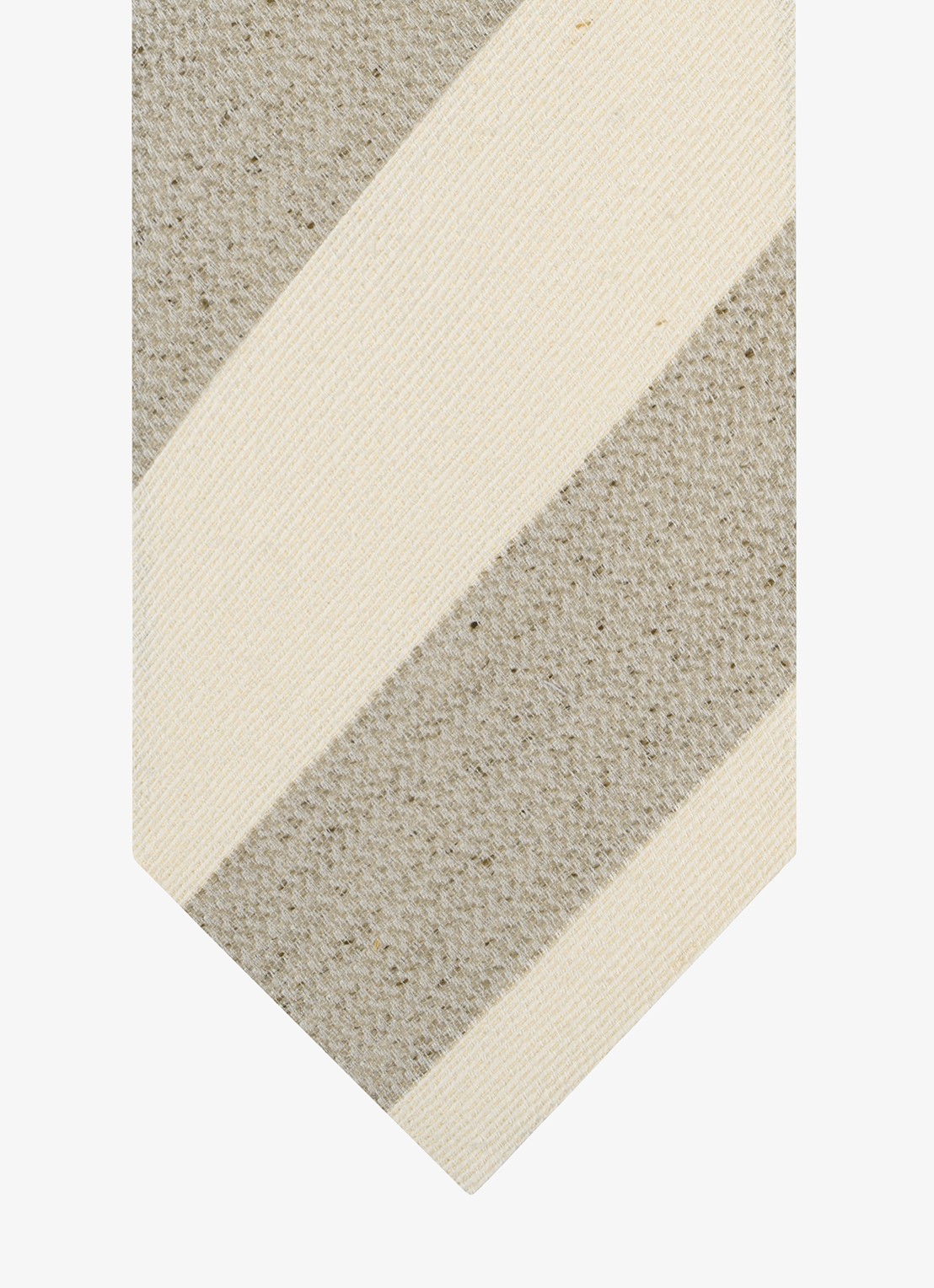 Profuomo Stropdas van zijde met streepprint - detail 2 beige