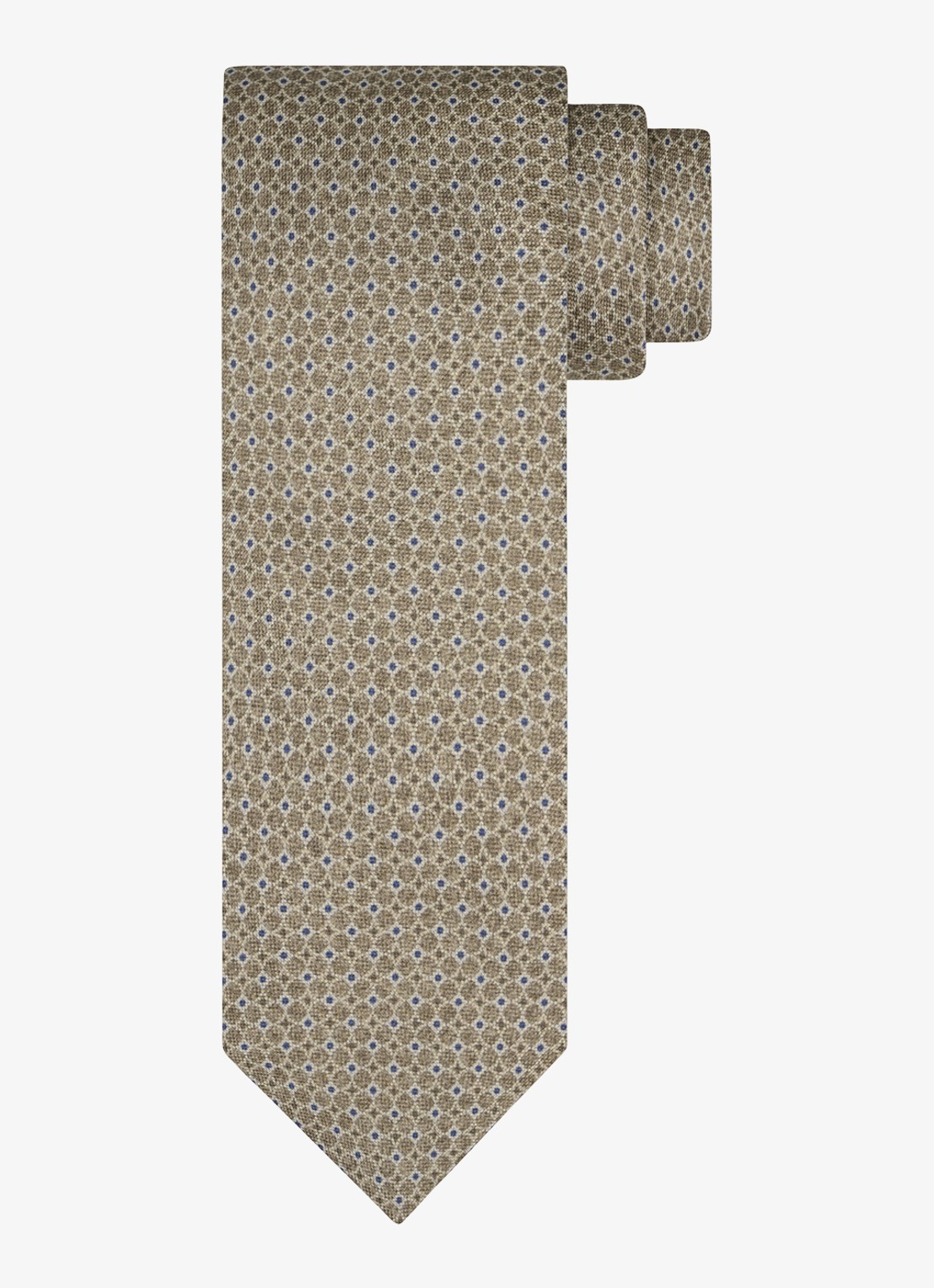 Profuomo Stropdas van zijde - voorkant beige