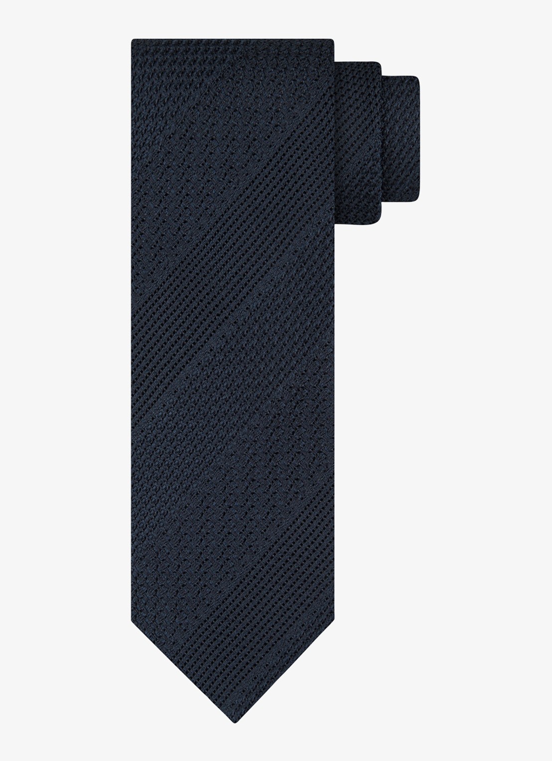 Profuomo Stropdas van zijde - voorkant donkerblauw