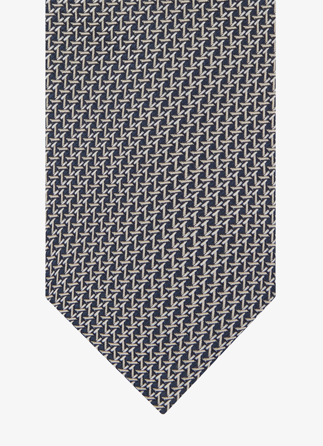 Profuomo Stropdas van zijde - detail donkerblauw