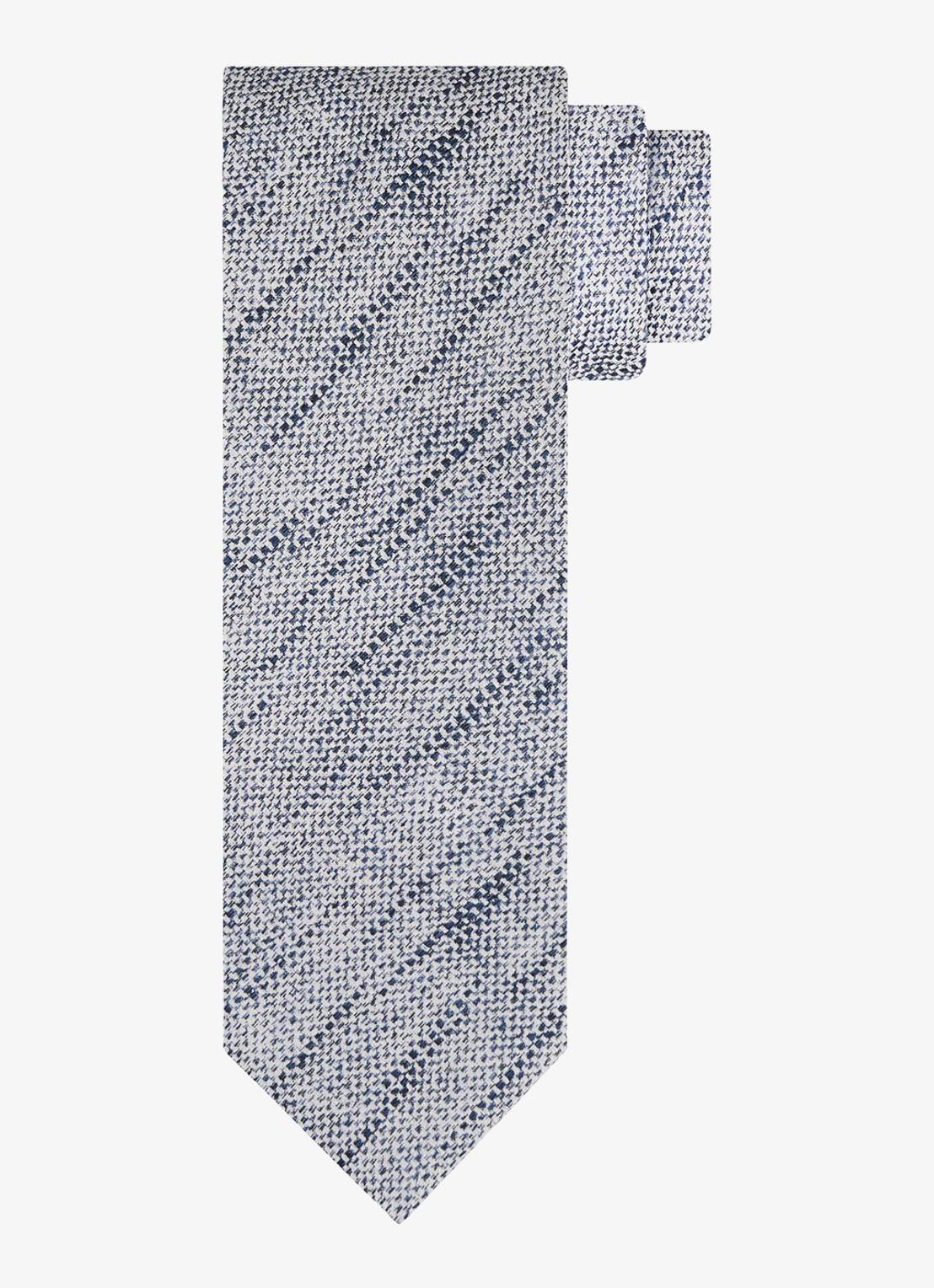 Profuomo Stropdas van zijde - voorkant donkerblauw