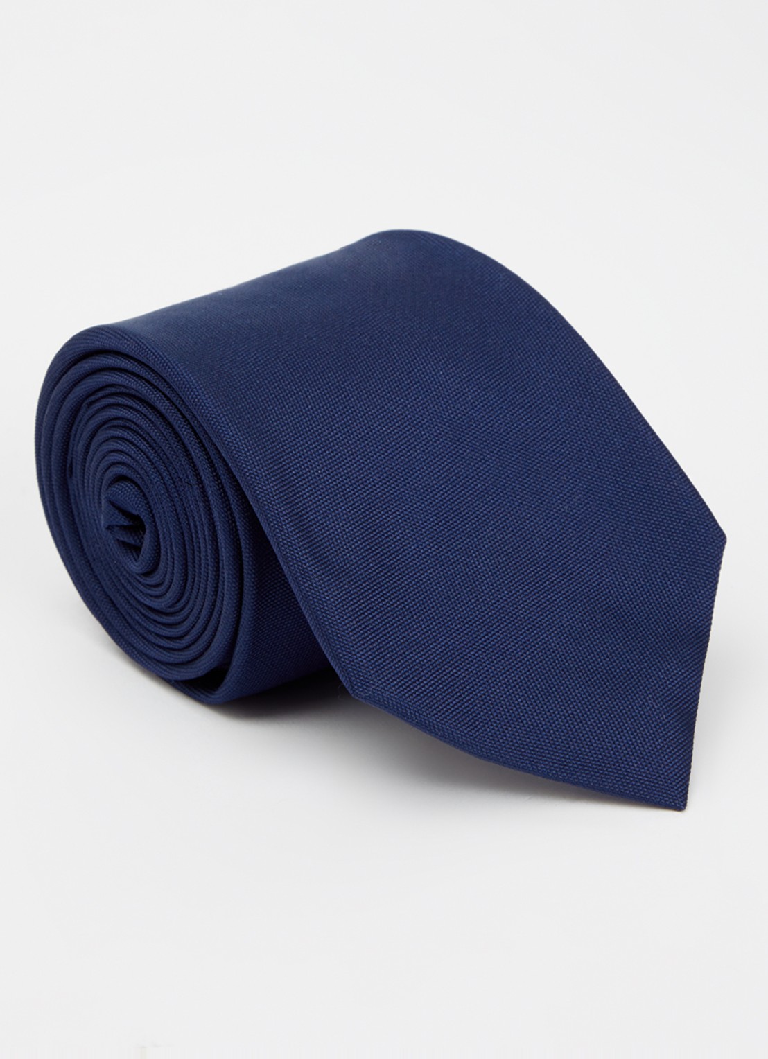 Profuomo Stropdas van zijde - voorkant donkerblauw