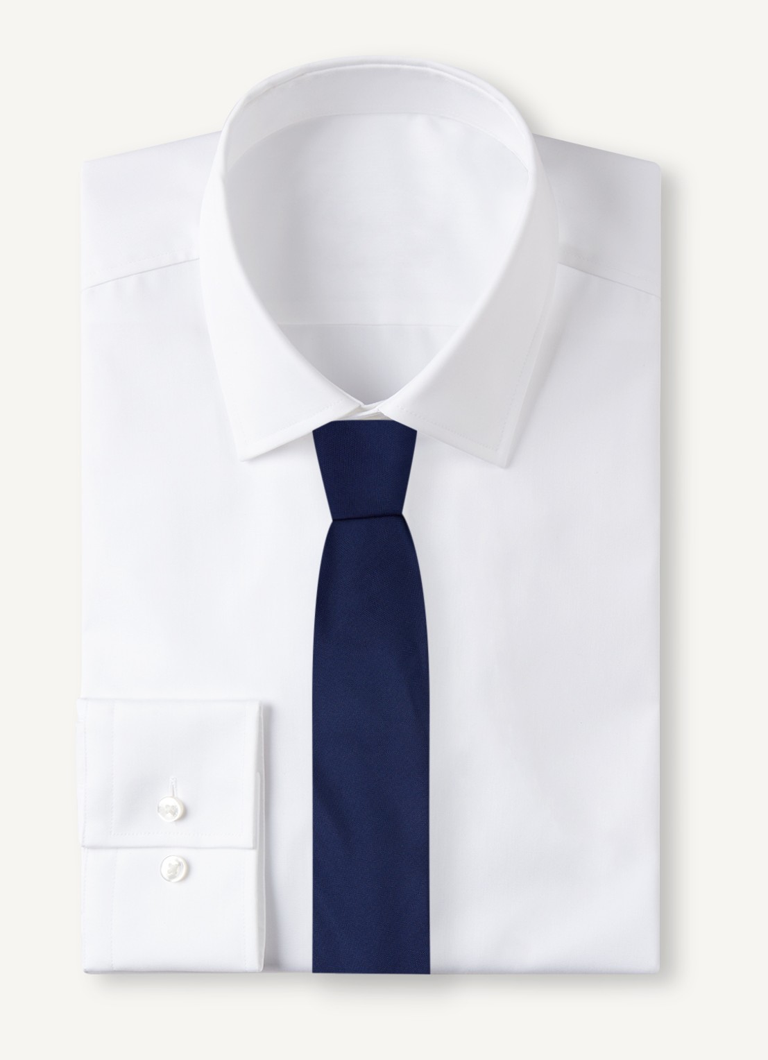 Profuomo Stropdas van zijde - voorkant 2 donkerblauw