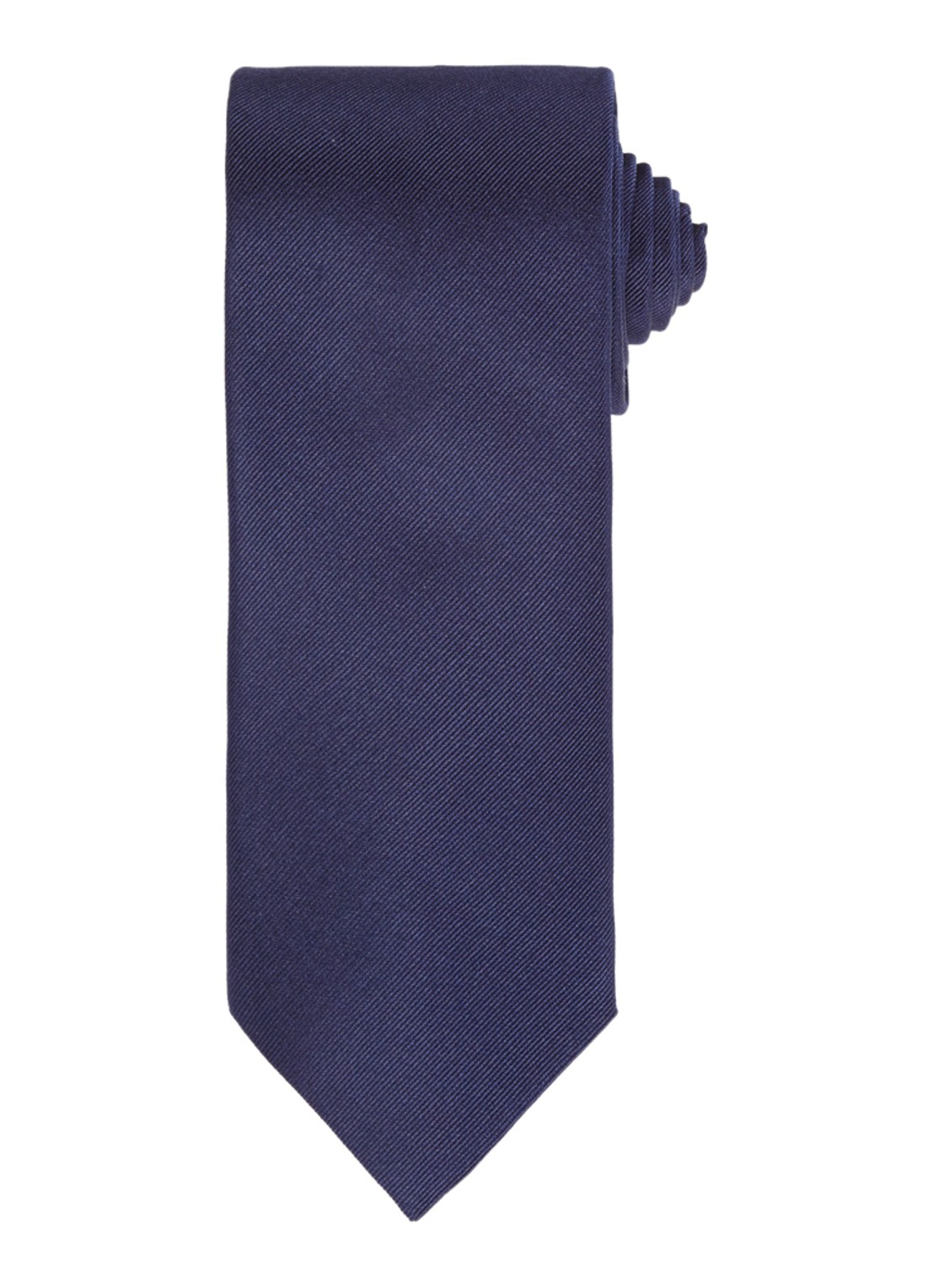 Profuomo Stropdas van zijde - voorkant donkerblauw