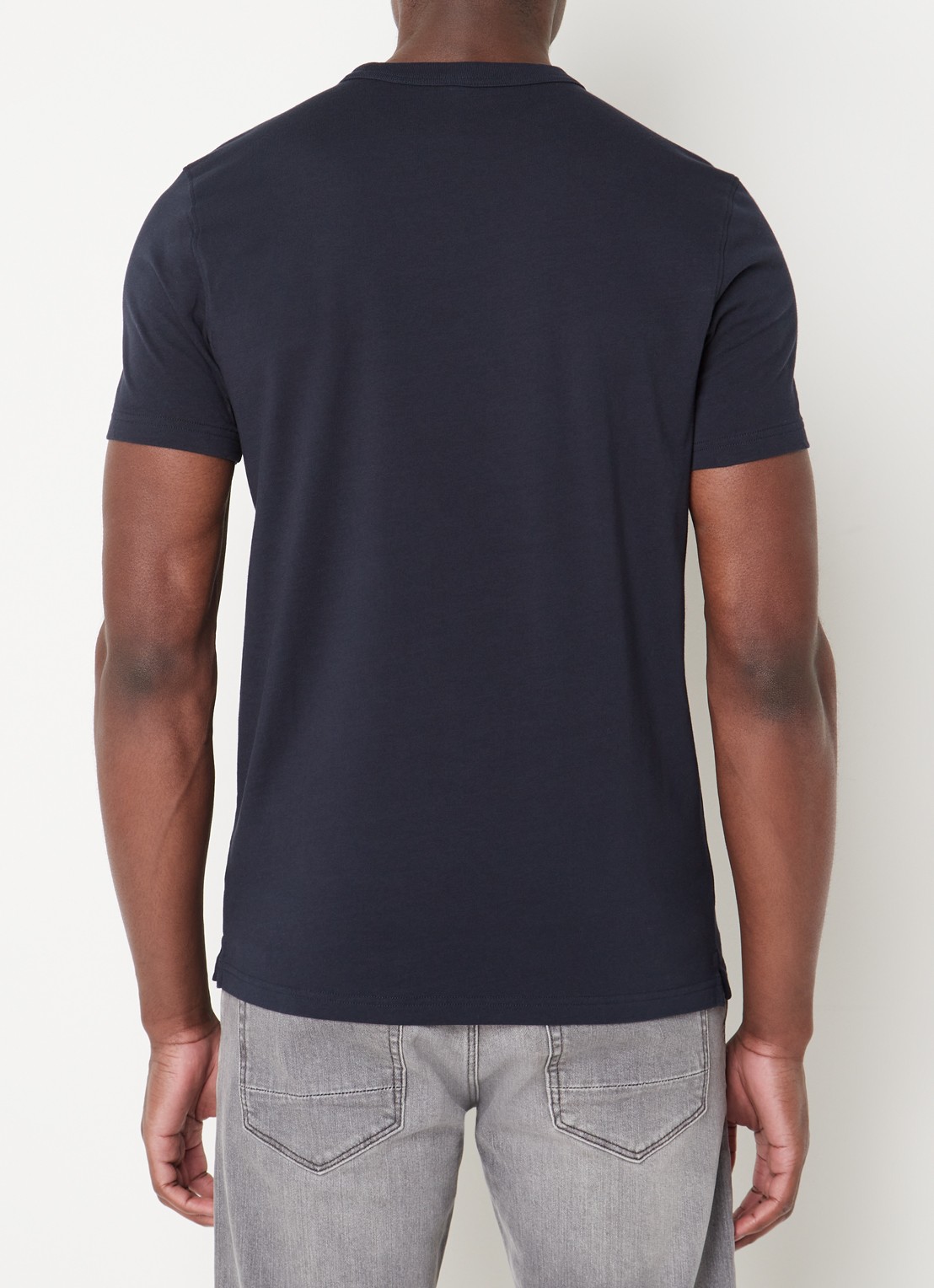 Profuomo T-shirt met logo - achterkant donkerblauw