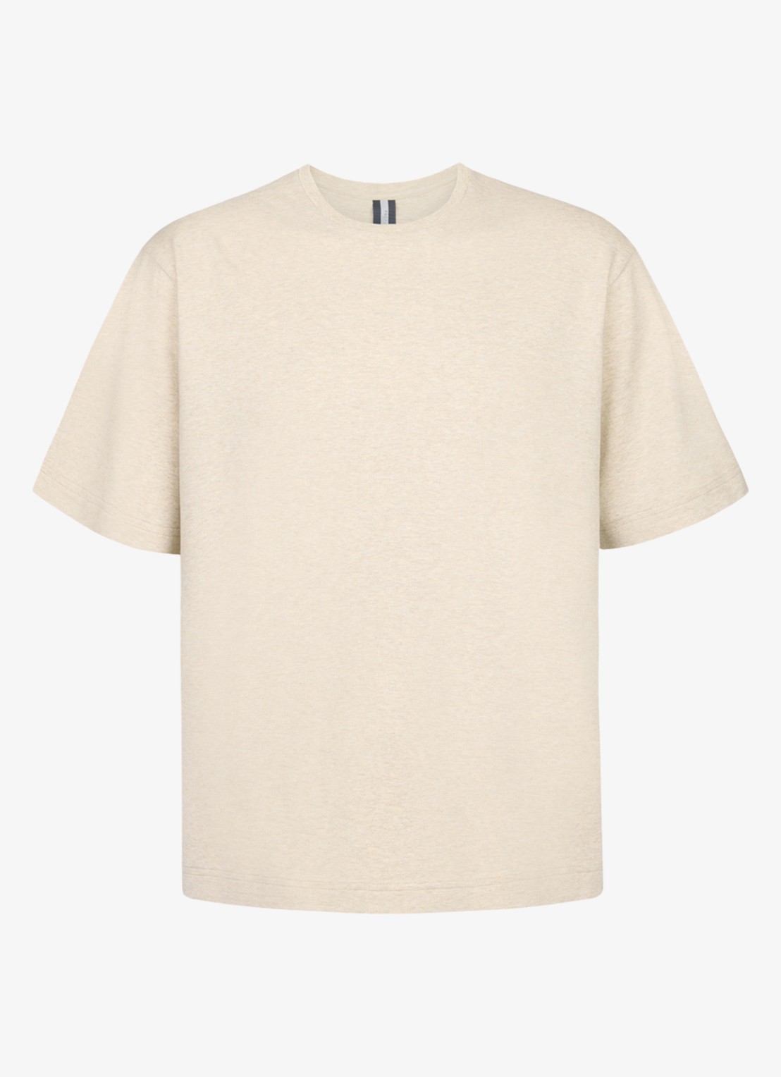 Profuomo T-shirt met ronde hals - voorkant 4 zand