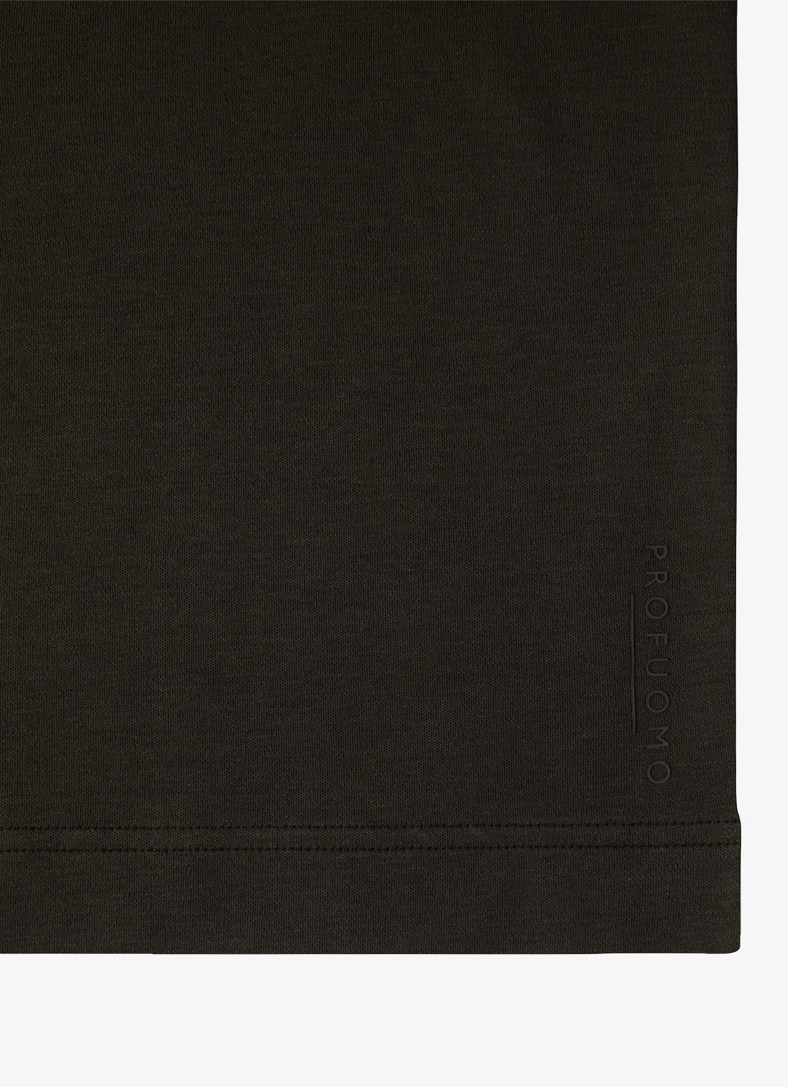 Profuomo T-shirt met ronde hals - detail 6 donkerbruin