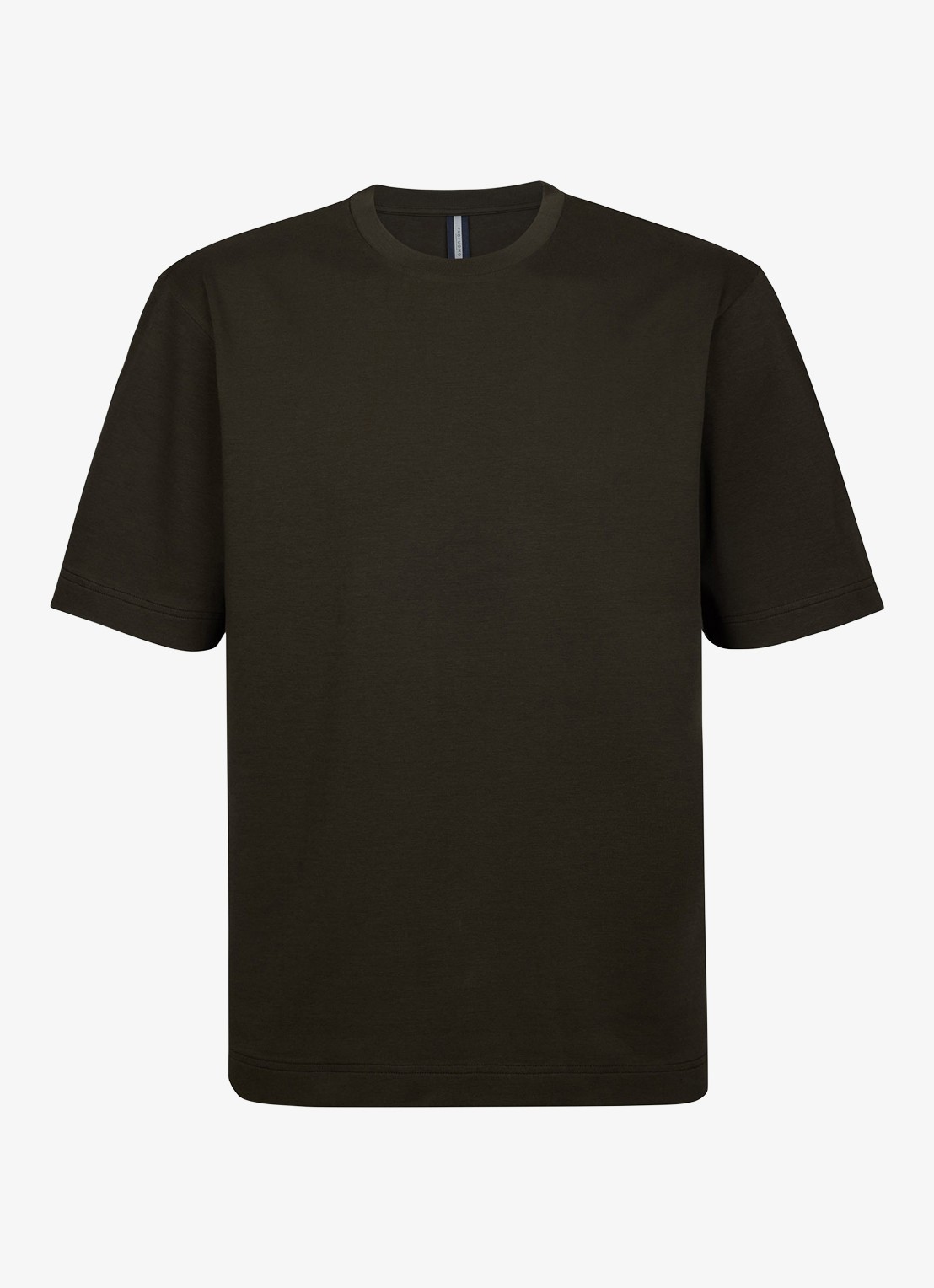 Profuomo T-shirt met ronde hals - voorkant 2 donkerbruin