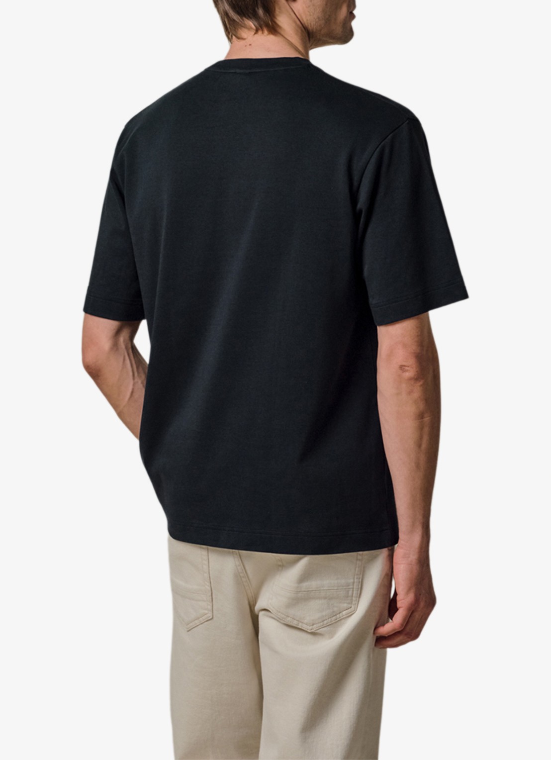Profuomo T-shirt met ronde hals - achterkant donkerblauw