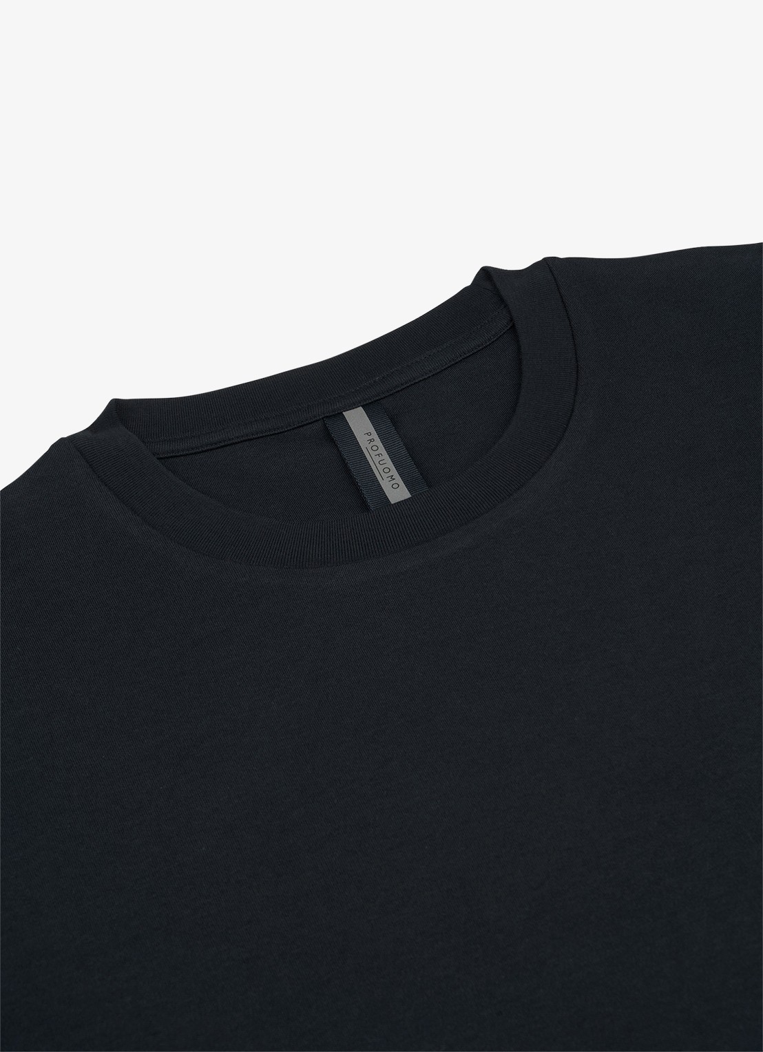 Profuomo T-shirt met ronde hals - detail 5 donkerblauw