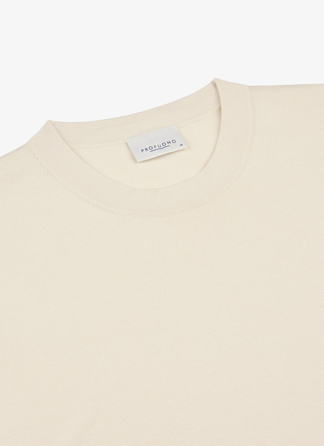 Profuomo T-shirt met ronde hals - detail 6 gebroken wit