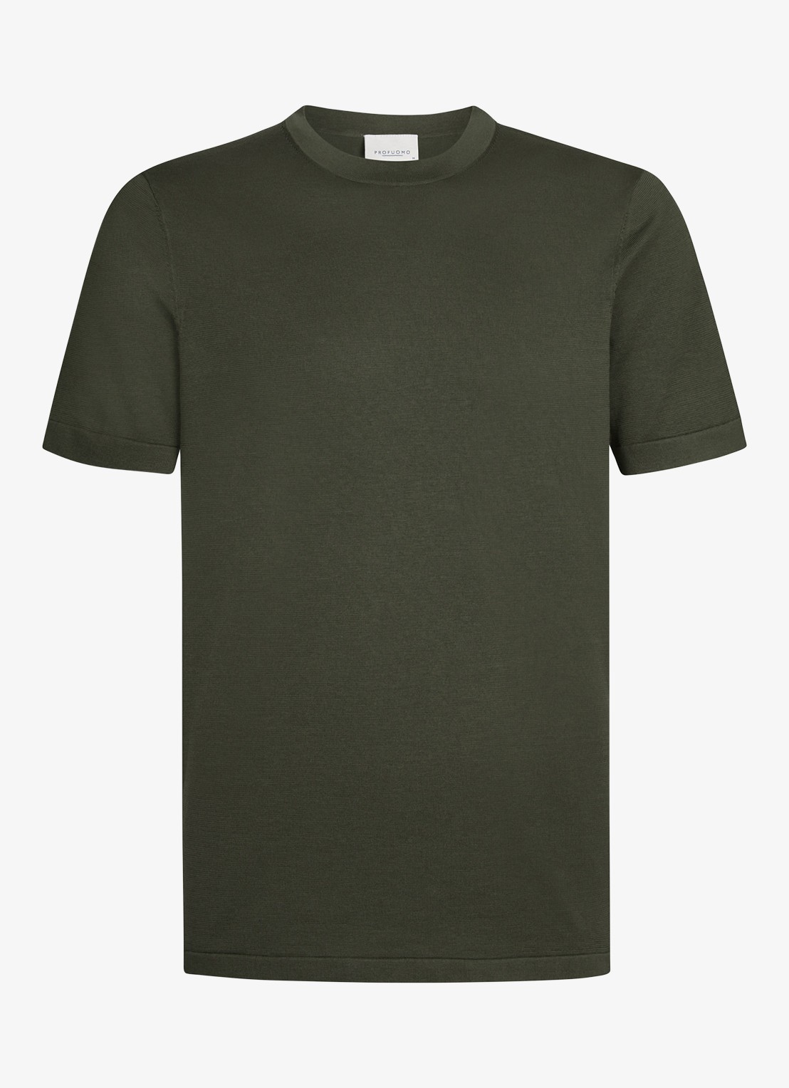 Profuomo T-shirt met ronde hals - voorkant 3 groen