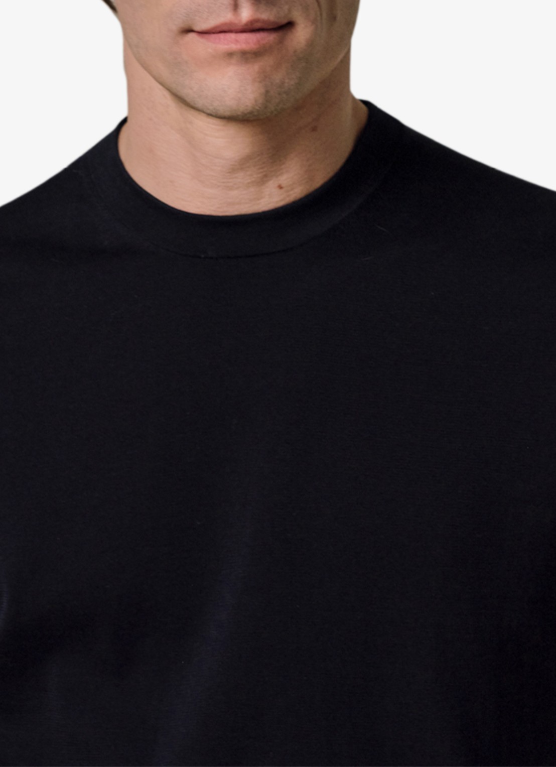 Profuomo T-shirt met ronde hals - detail 3 donkerblauw