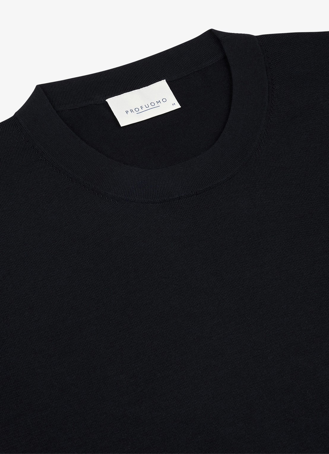 Profuomo T-shirt met ronde hals - detail 4 donkerblauw