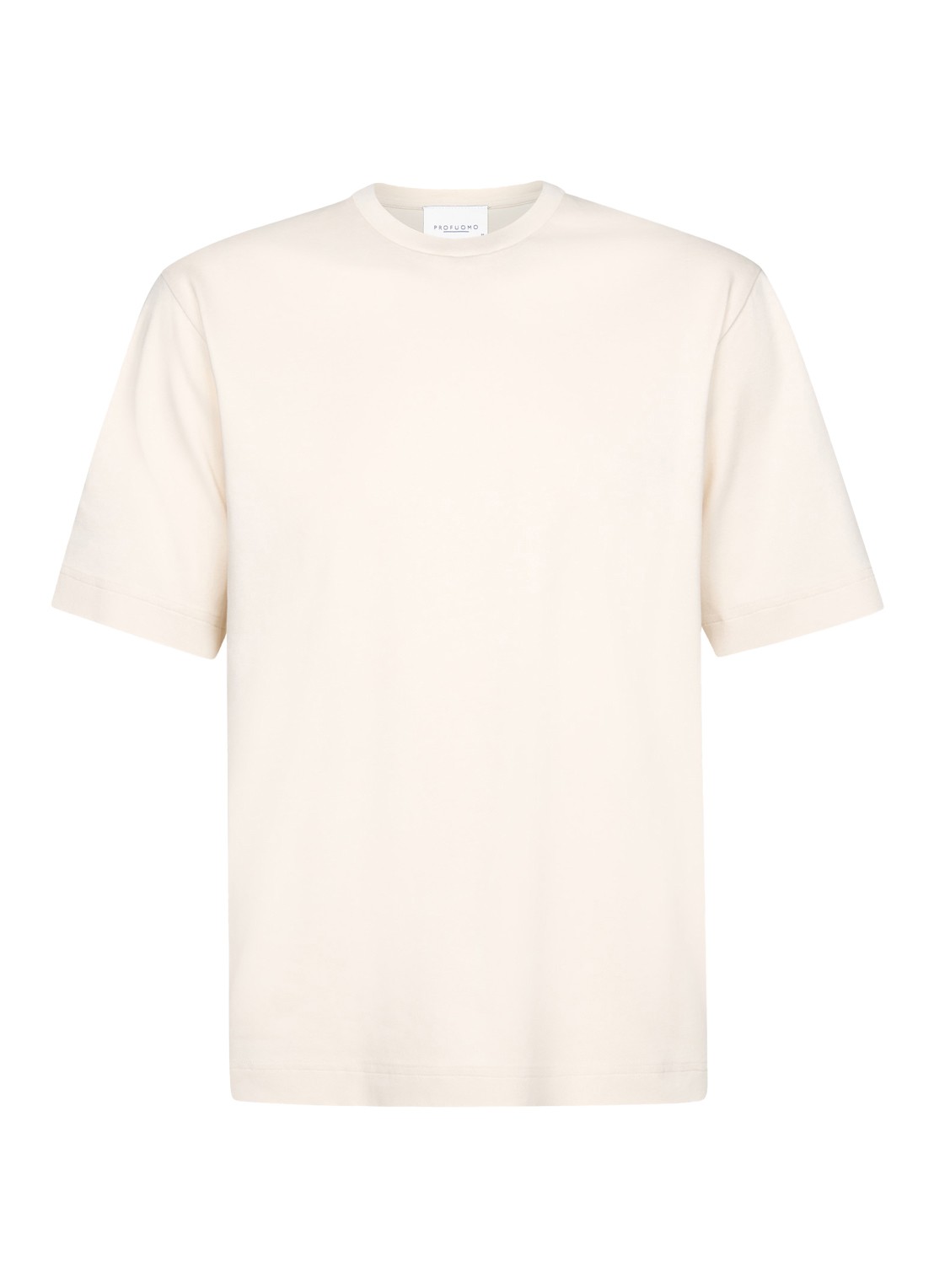Profuomo T-shirt met stretch - voorkant 5 creme
