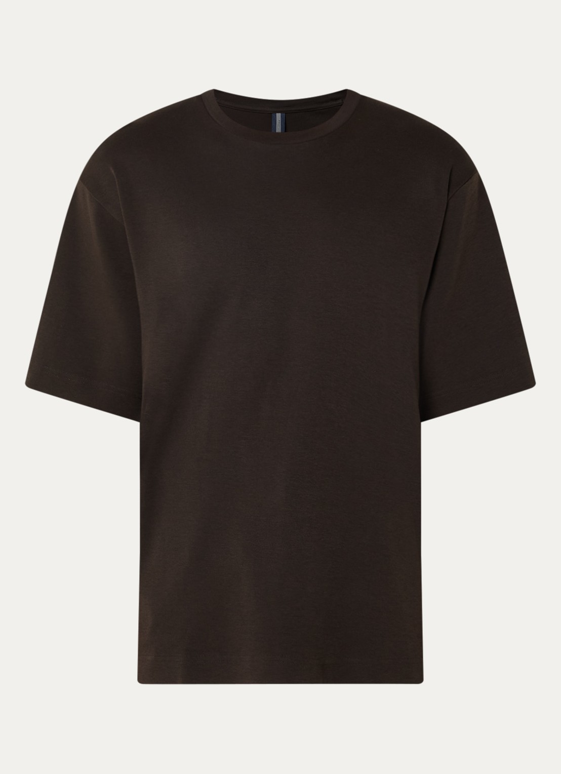 Profuomo T-shirt met stretch - voorkant bruin