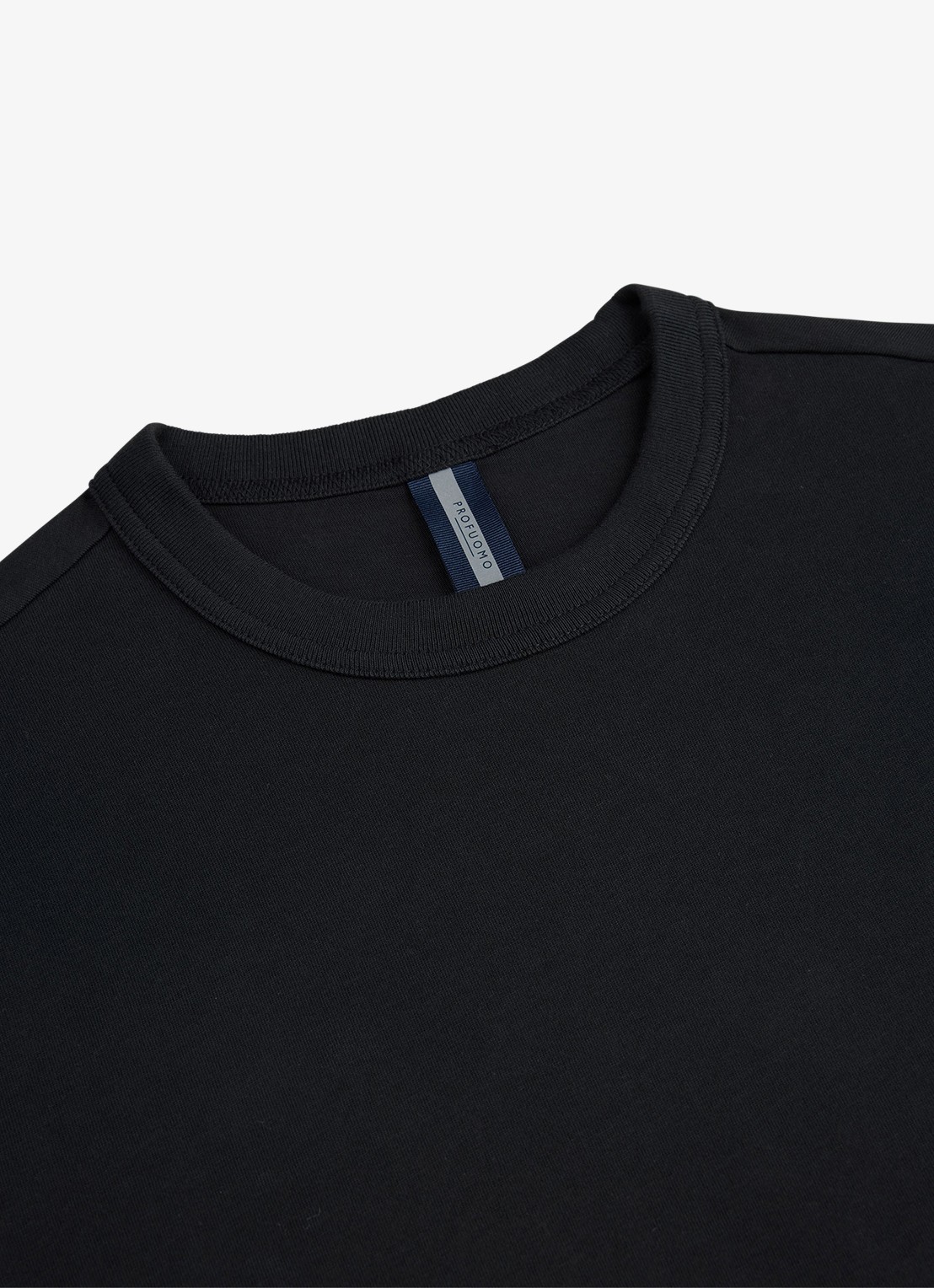 Profuomo T-shirt van jersey - detail 2 zwart