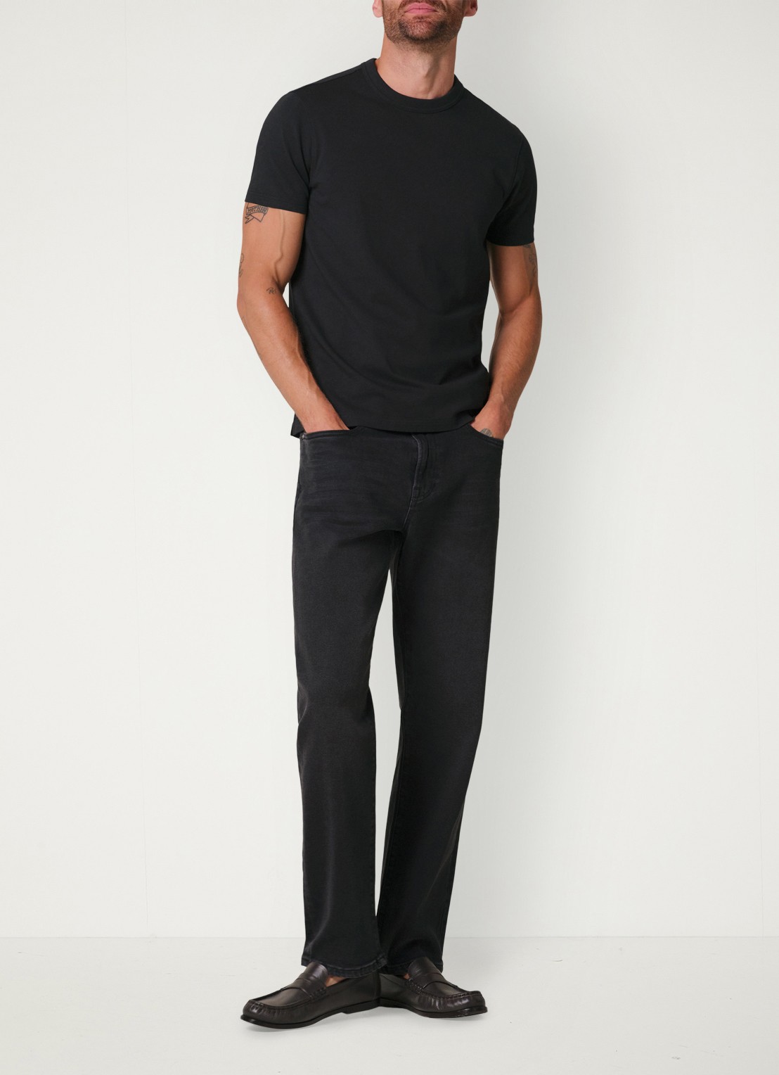 Profuomo T-shirt van jersey - voorkant 7 zwart