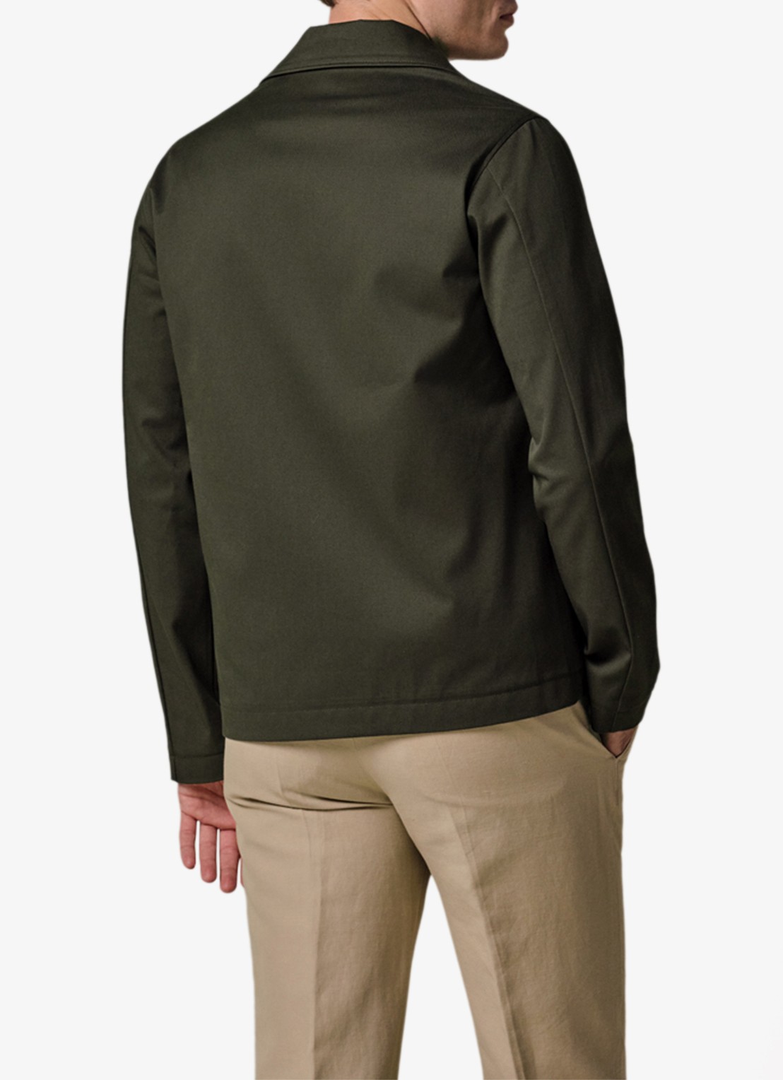Profuomo Twill overshirt - achterkant groen
