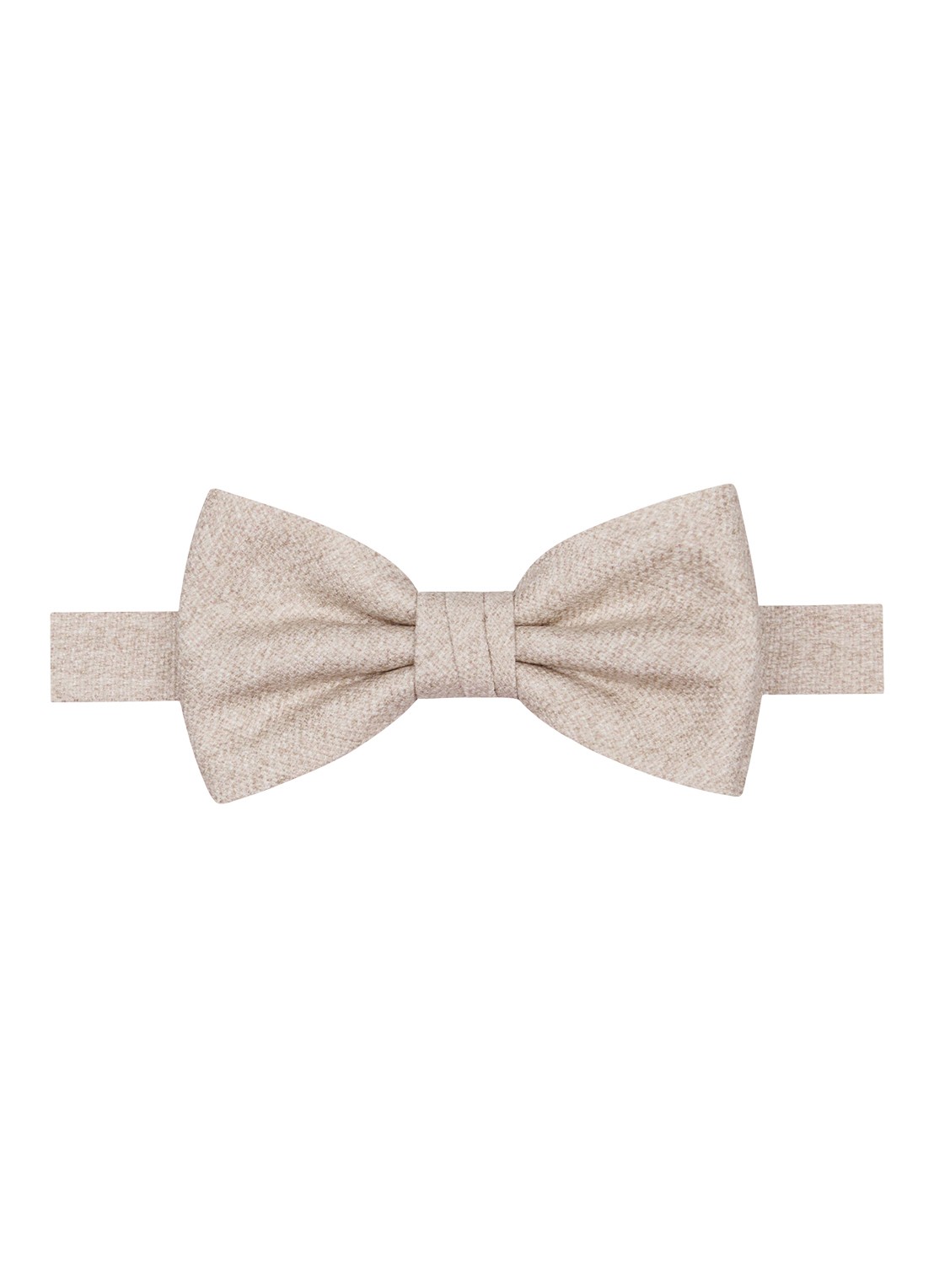 Profuomo Vlinderdas van zijde - voorkant 2 beige
