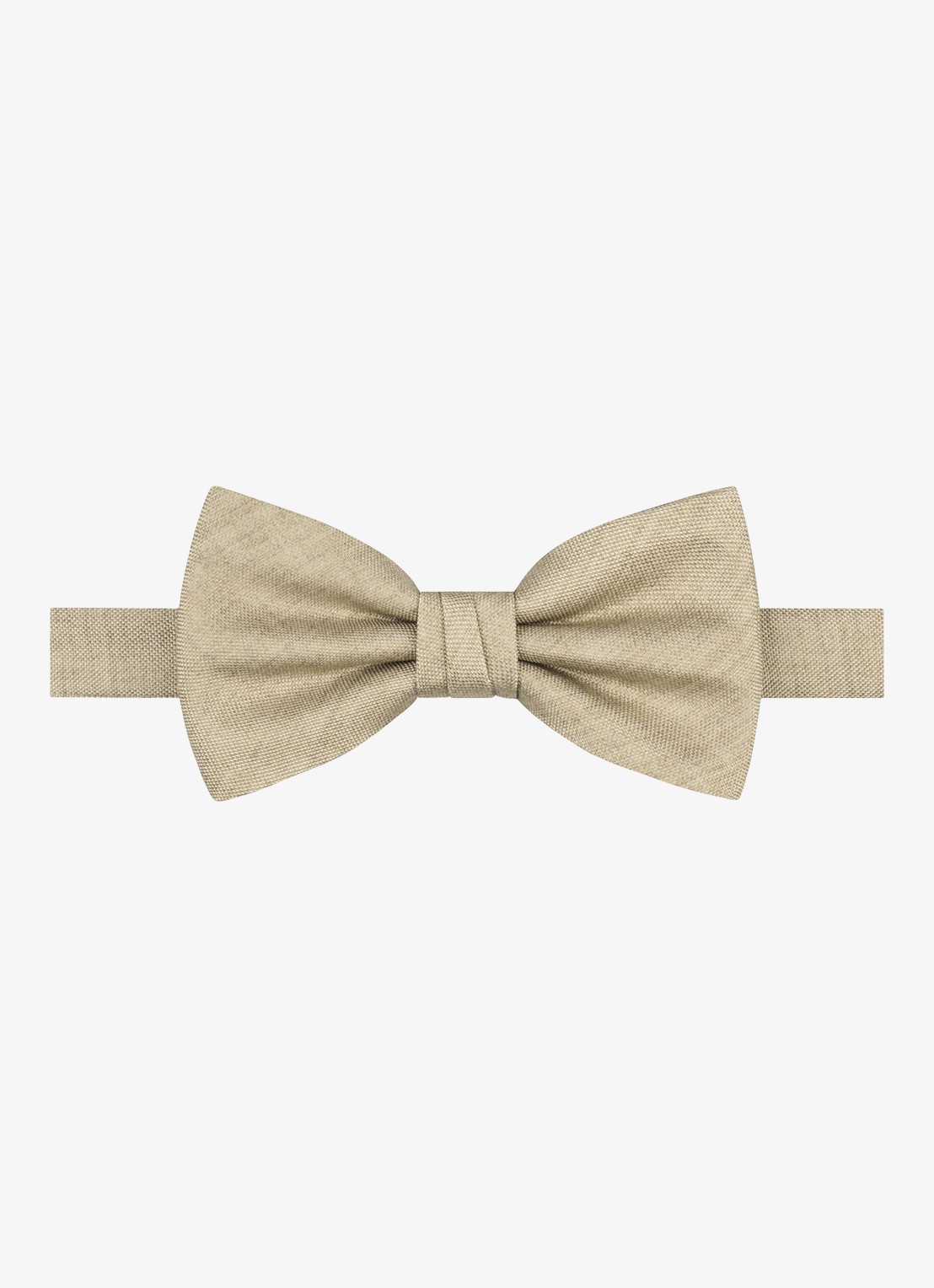 Profuomo Vlinderdas van zijde - voorkant 2 beige