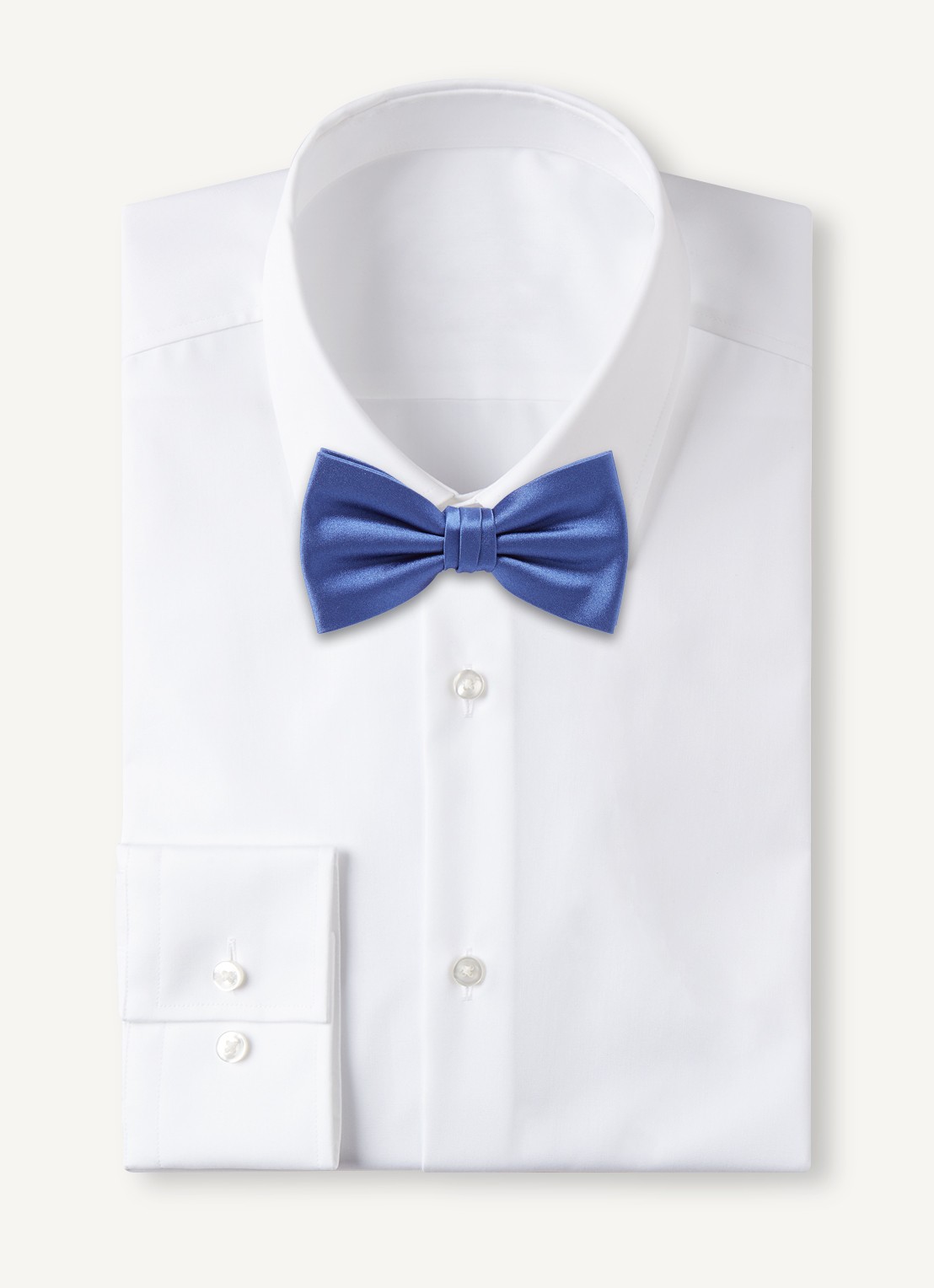Profuomo Vlinderdas van zijde - voorkant 2 royalblauw