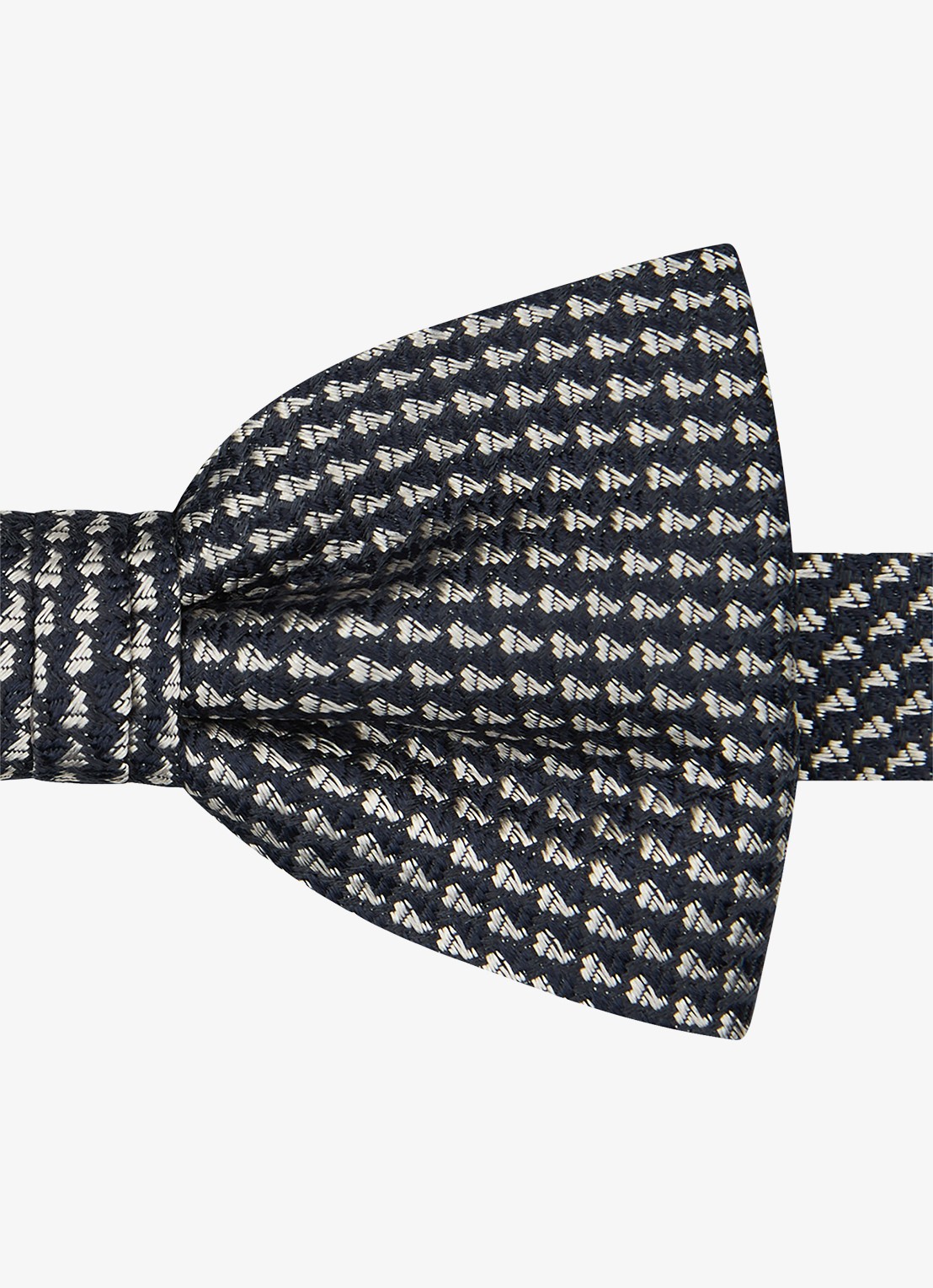 Profuomo Vlinderstrik van zijde - detail donkerblauw