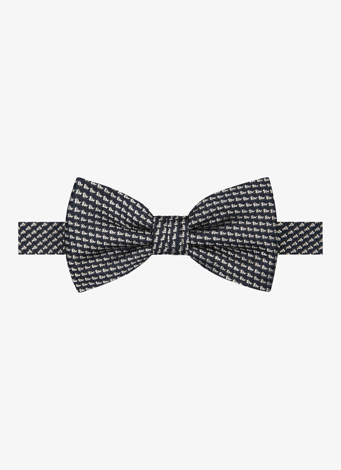 Profuomo Vlinderstrik van zijde - voorkant 2 donkerblauw