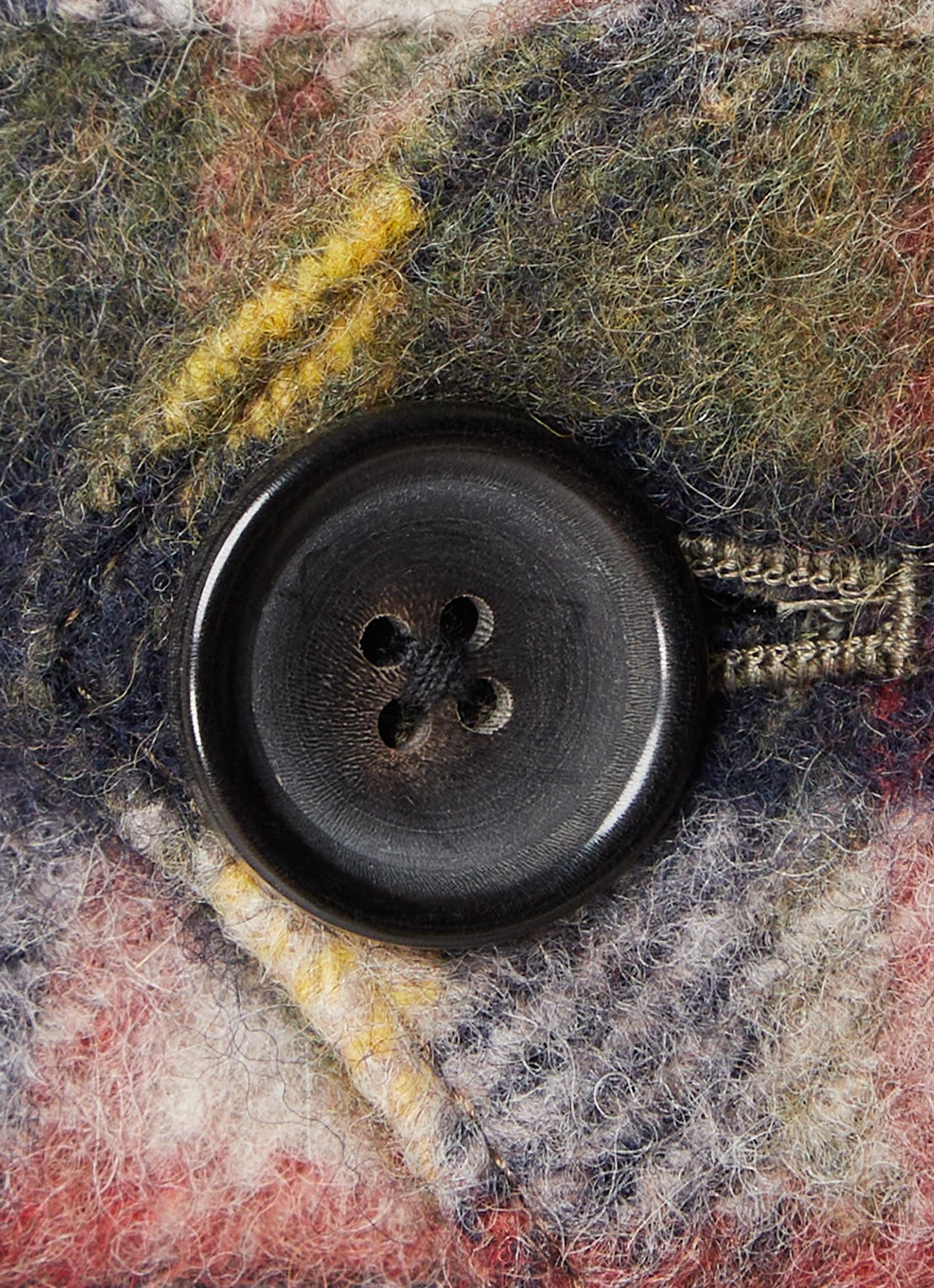 PS Paul Smith Jack in wolblend met ruitdessin en steekzakken - detail 4 groen