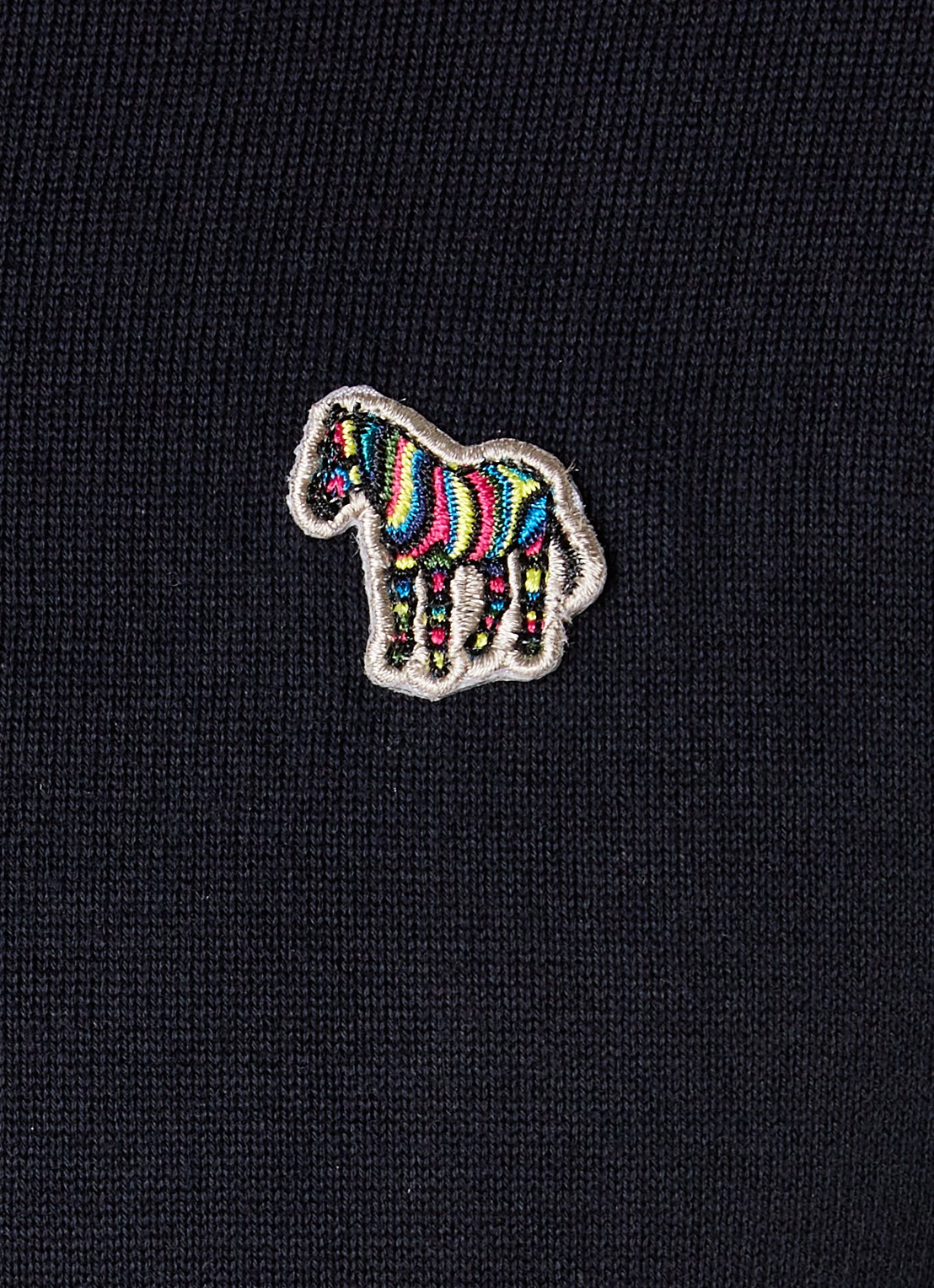 PS Paul Smith Sweater van  katoen met logoborduring - detail 3 donkerblauw