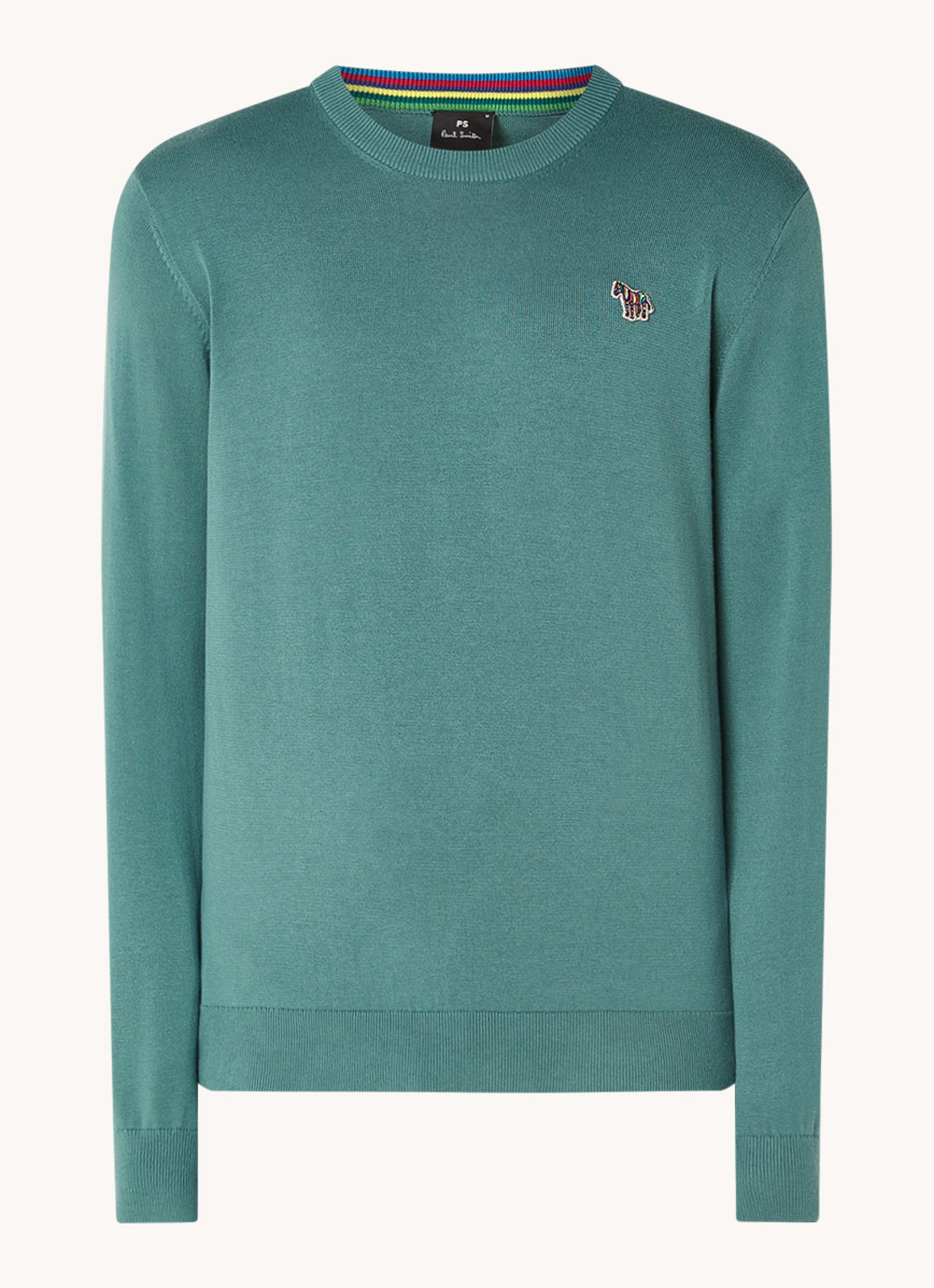 PS Paul Smith Sweater van  katoen met logoborduring - voorkant 2 groen