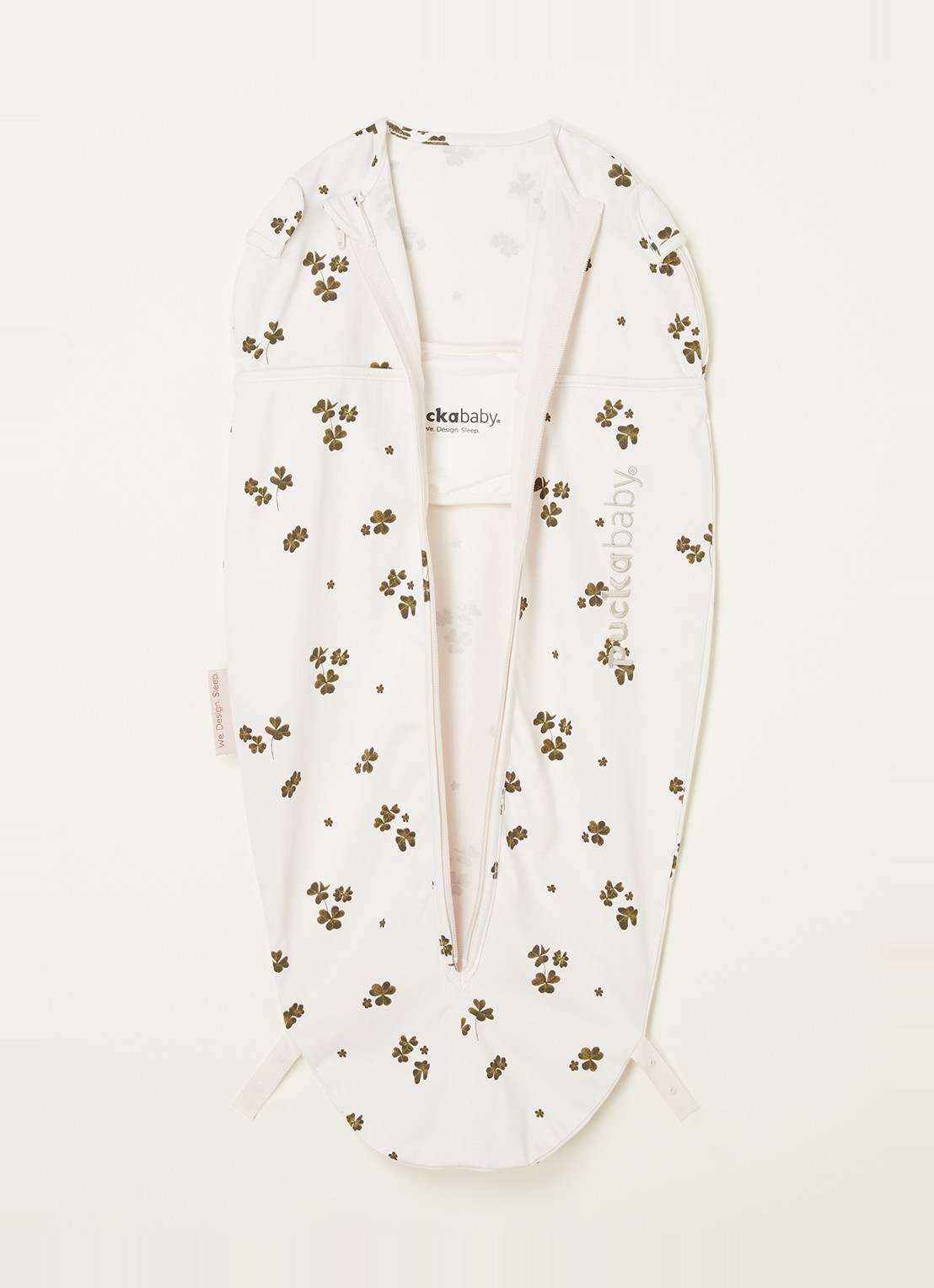 Puckababy Original mini slaapzak met print - voorkant 2 creme