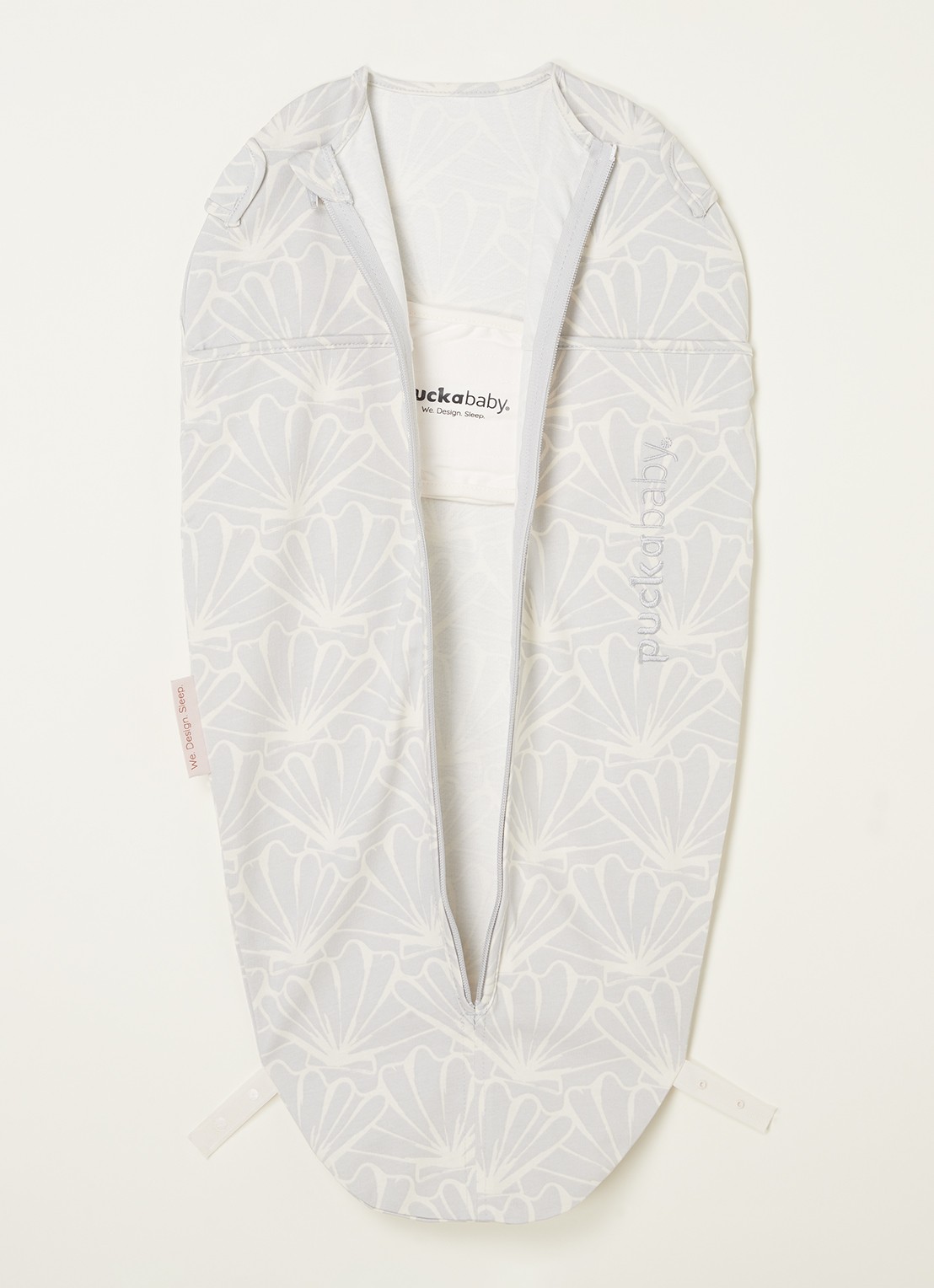 Puckababy Original mini slaapzak met print - voorkant 2 lichtblauw
