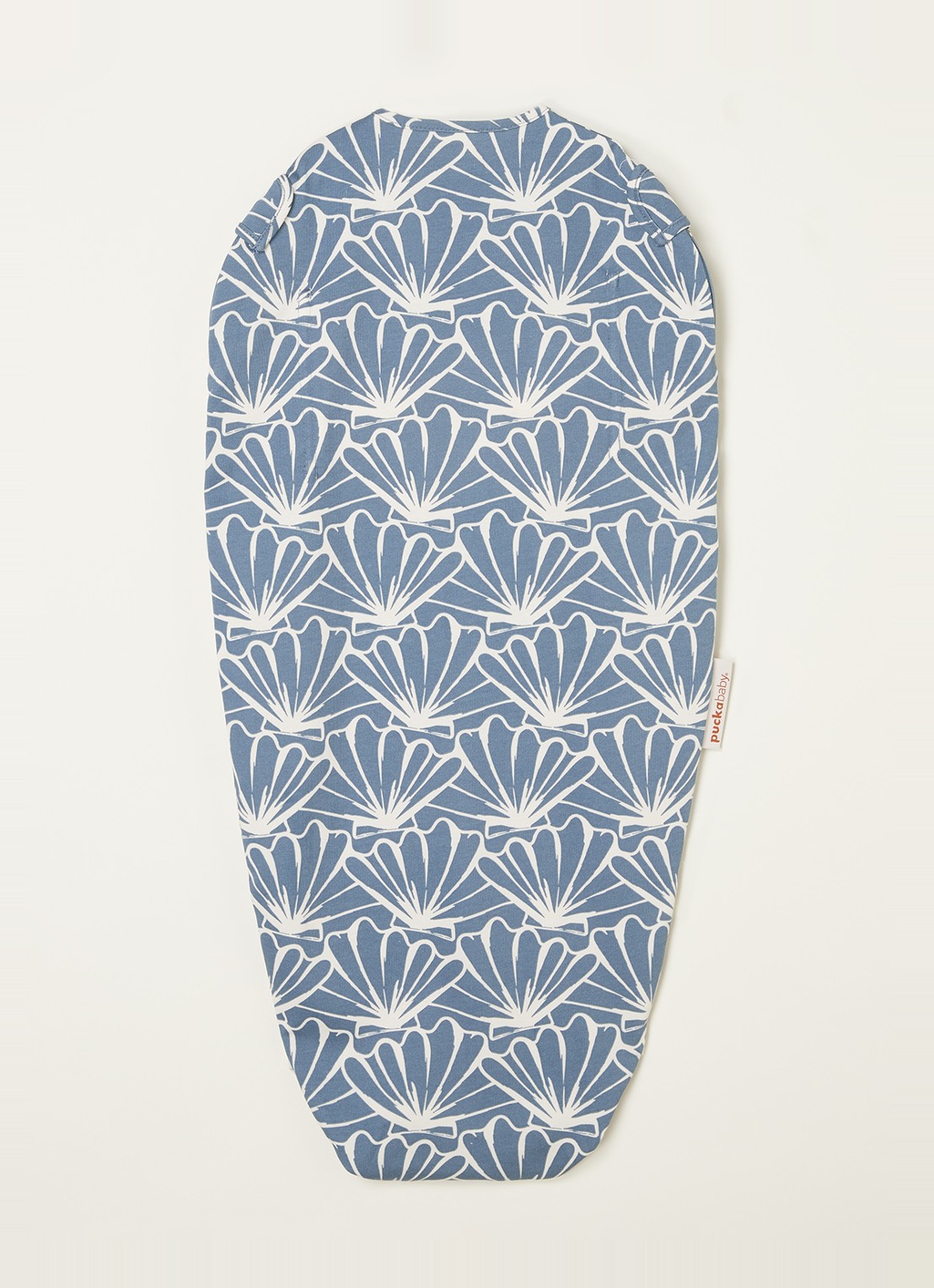 Puckababy Original mini slaapzak met print - achterkant staalblauw