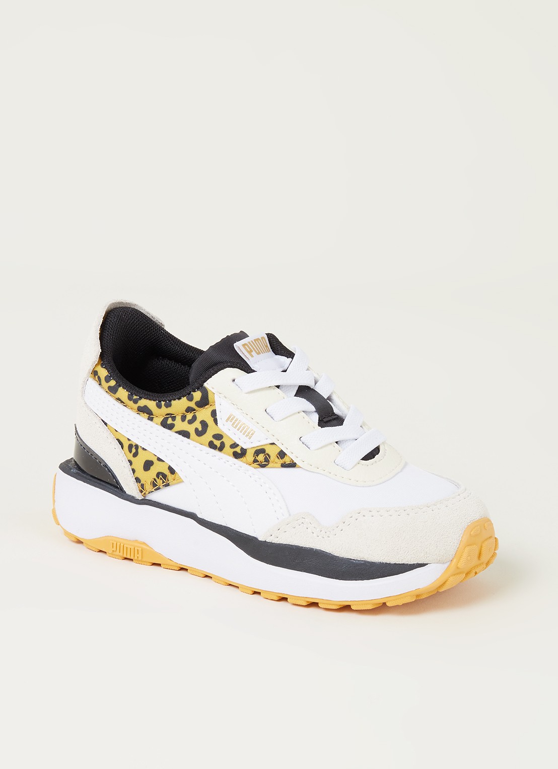 Puma Cruise Rider sneaker met suède details - voorkant 3 okergeel