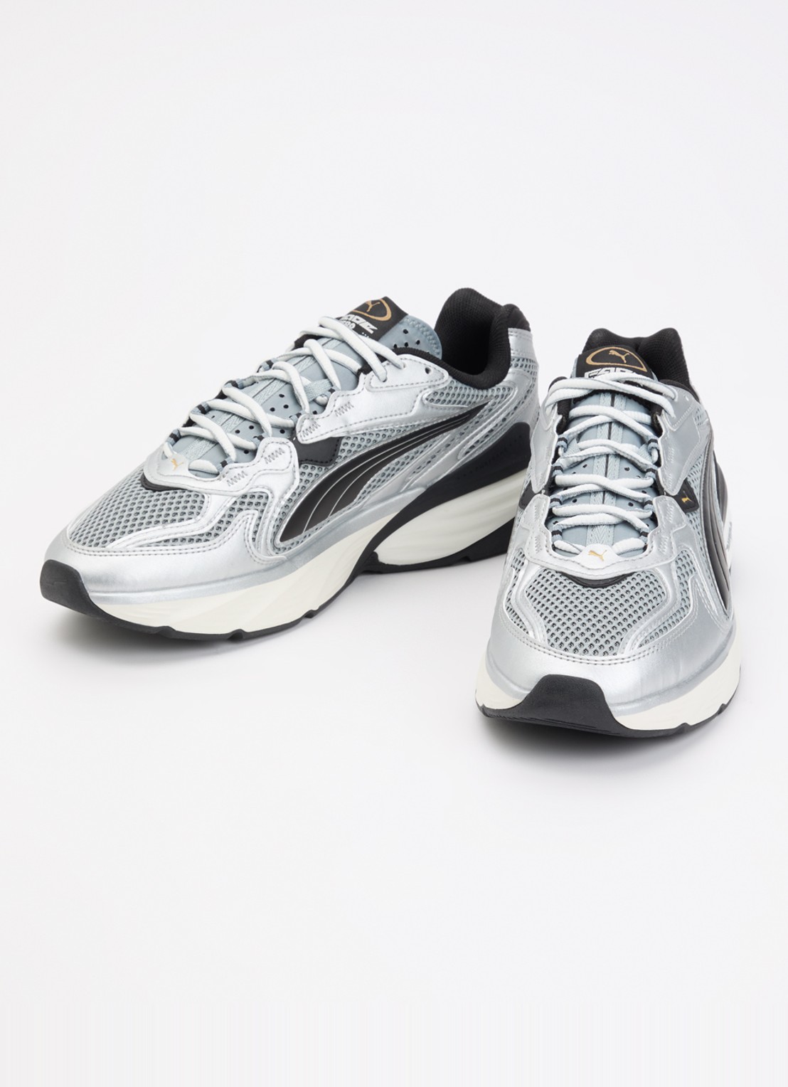 Puma Fade Nitro LS sneaker van mesh met metallic finish - detail 3 zilver