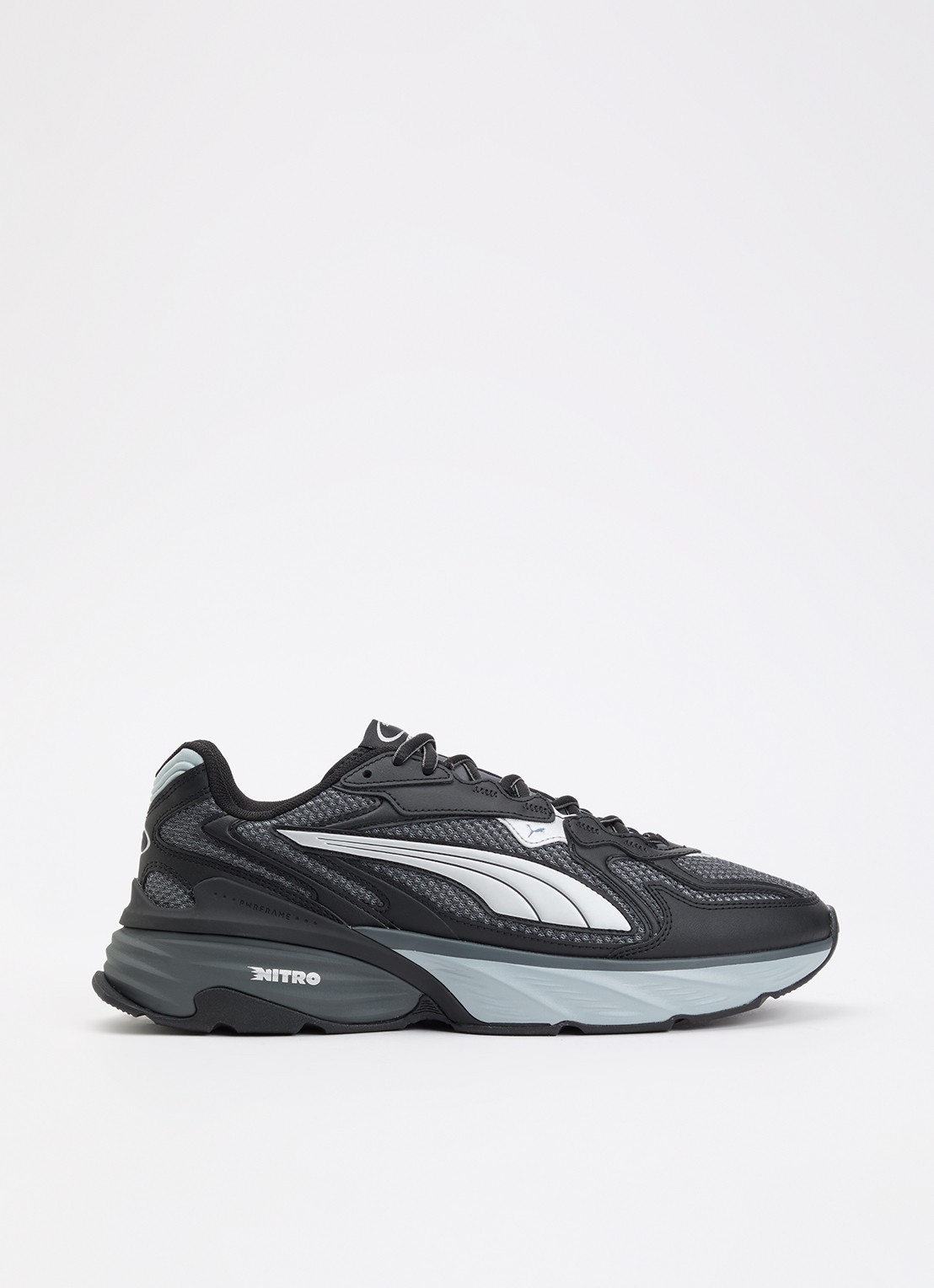 Puma Fade Nitro LS sneaker van mesh - voorkant 2 zwart